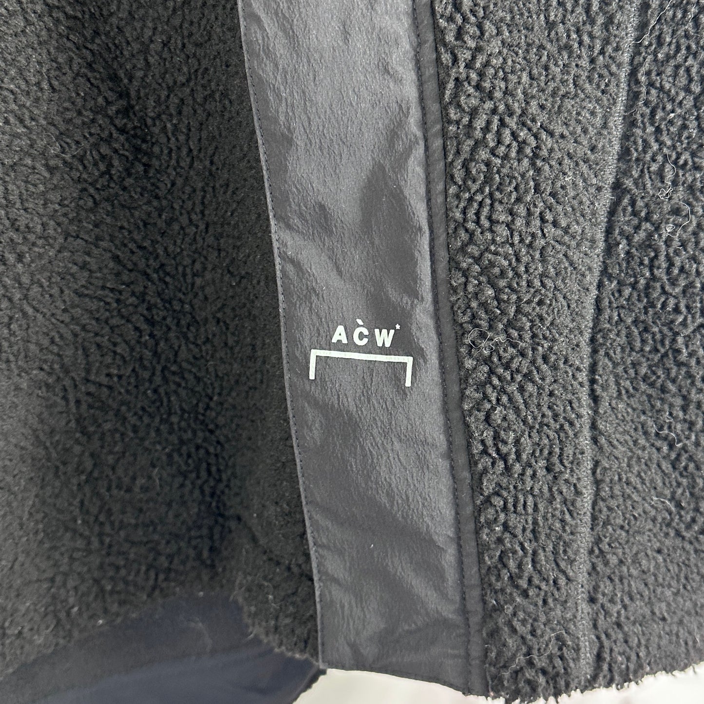 A Cold Wall Black Bias Asymmetrical Pile Fleece