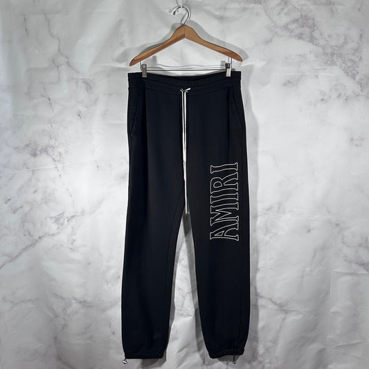 Amiri Black Zoltar Logo Heavyweight Sweatpants