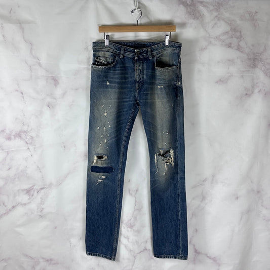 Diesel Black Gold Distressed Repaired Denim