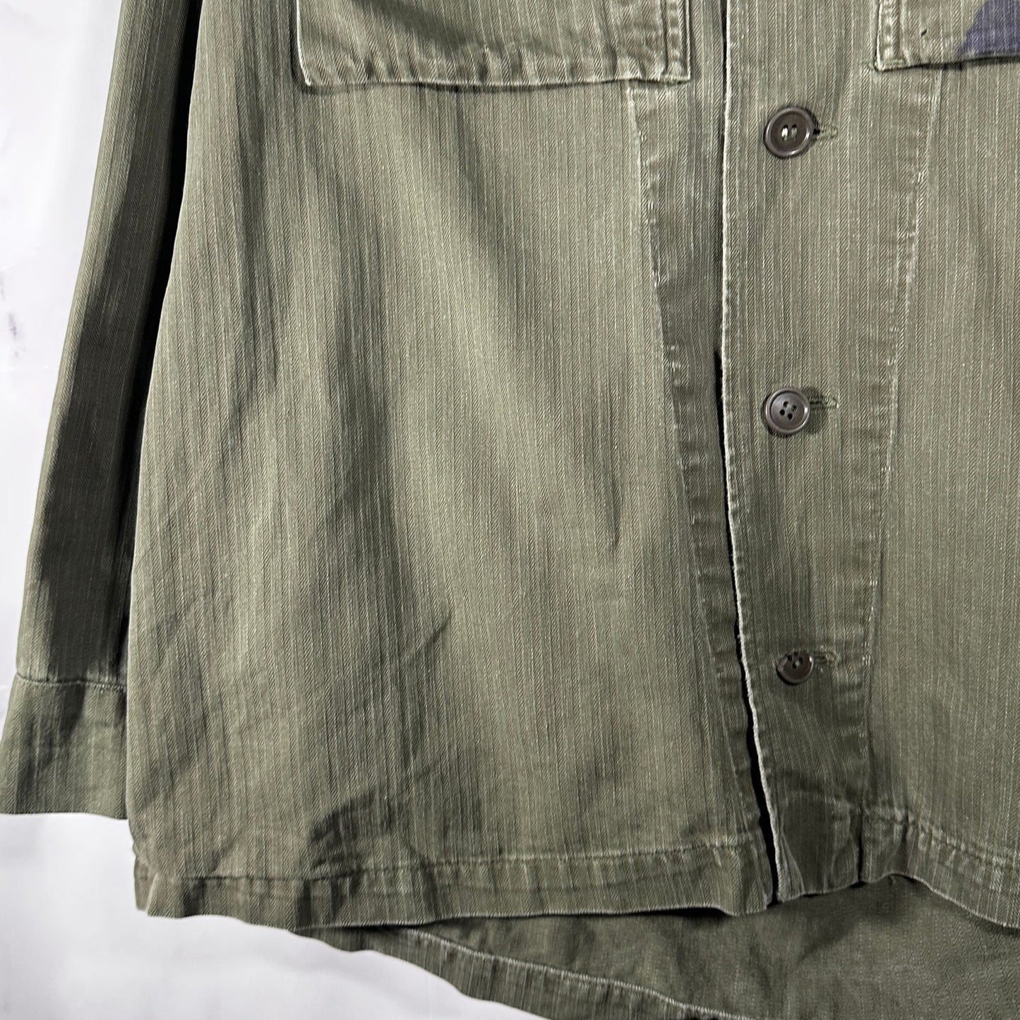 Vintage Dutch Military 1967 Green Combat Shirt