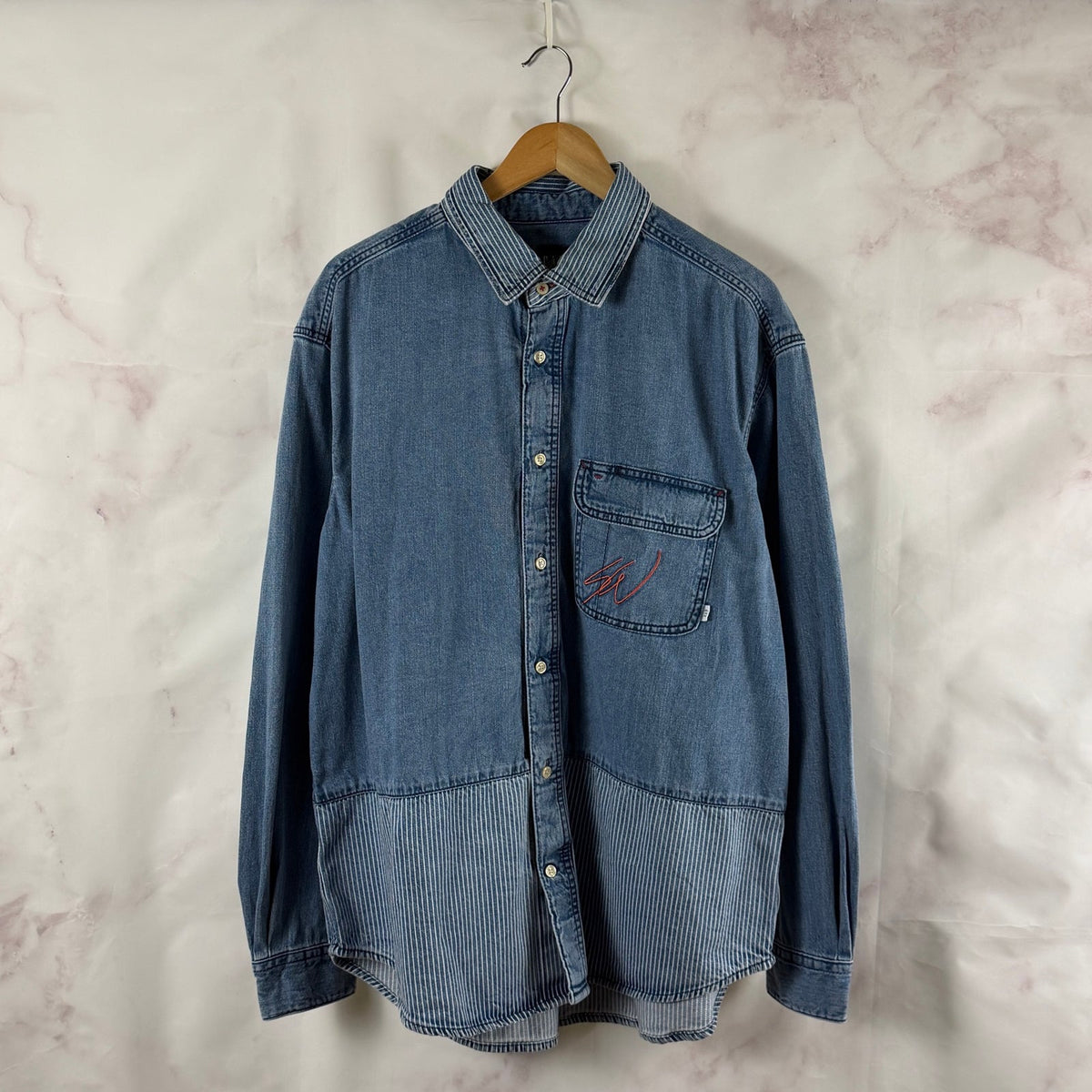 Sean Wotherspoon x GAP Hickory Stripe Denim Shirt