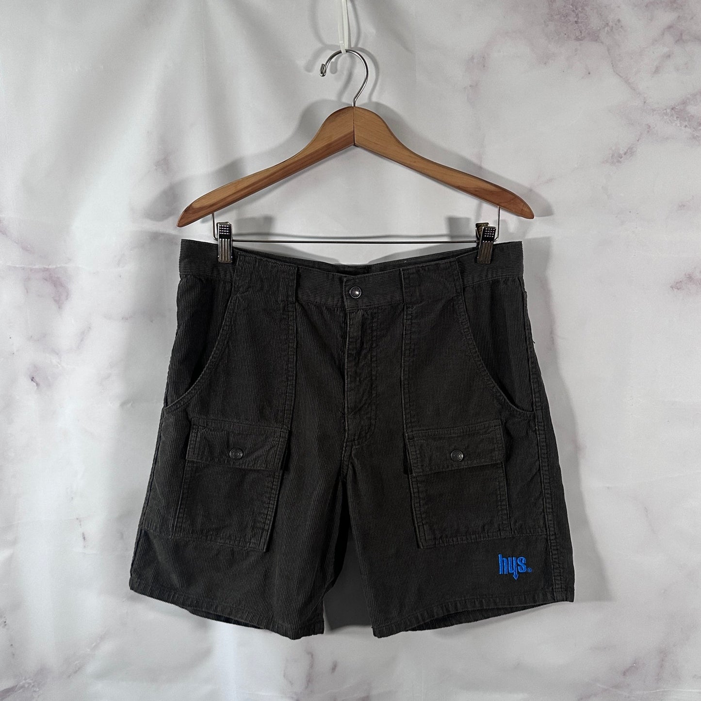 Hysteric Glamour Corduroy Embroidered Cargo Shorts