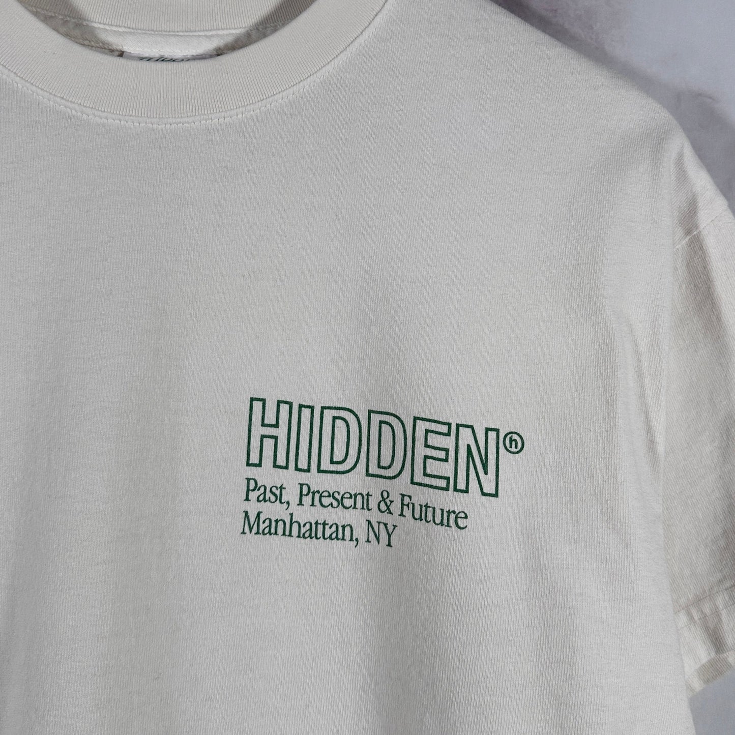 Hidden NY White 3-D Graphic Tee