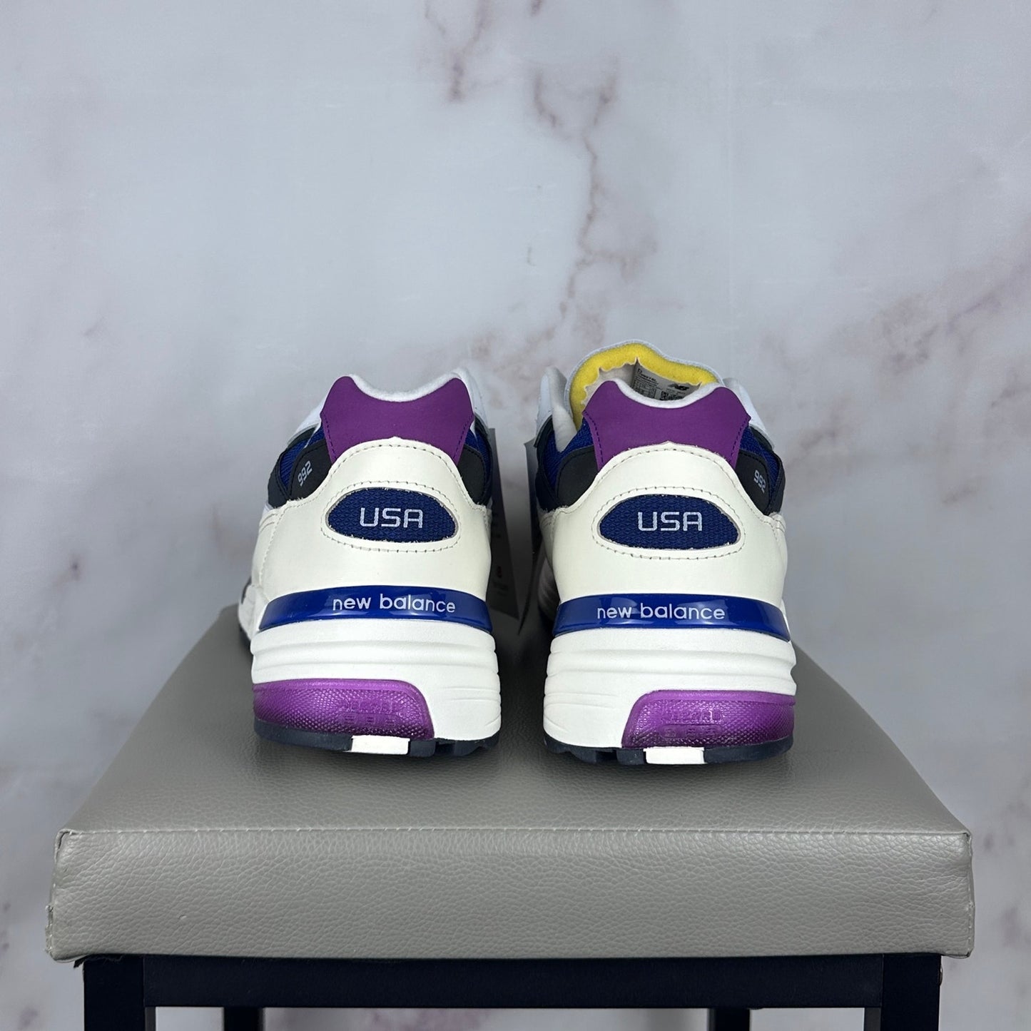New Balance 992 MiUSA White Royal Purple Fuchsia