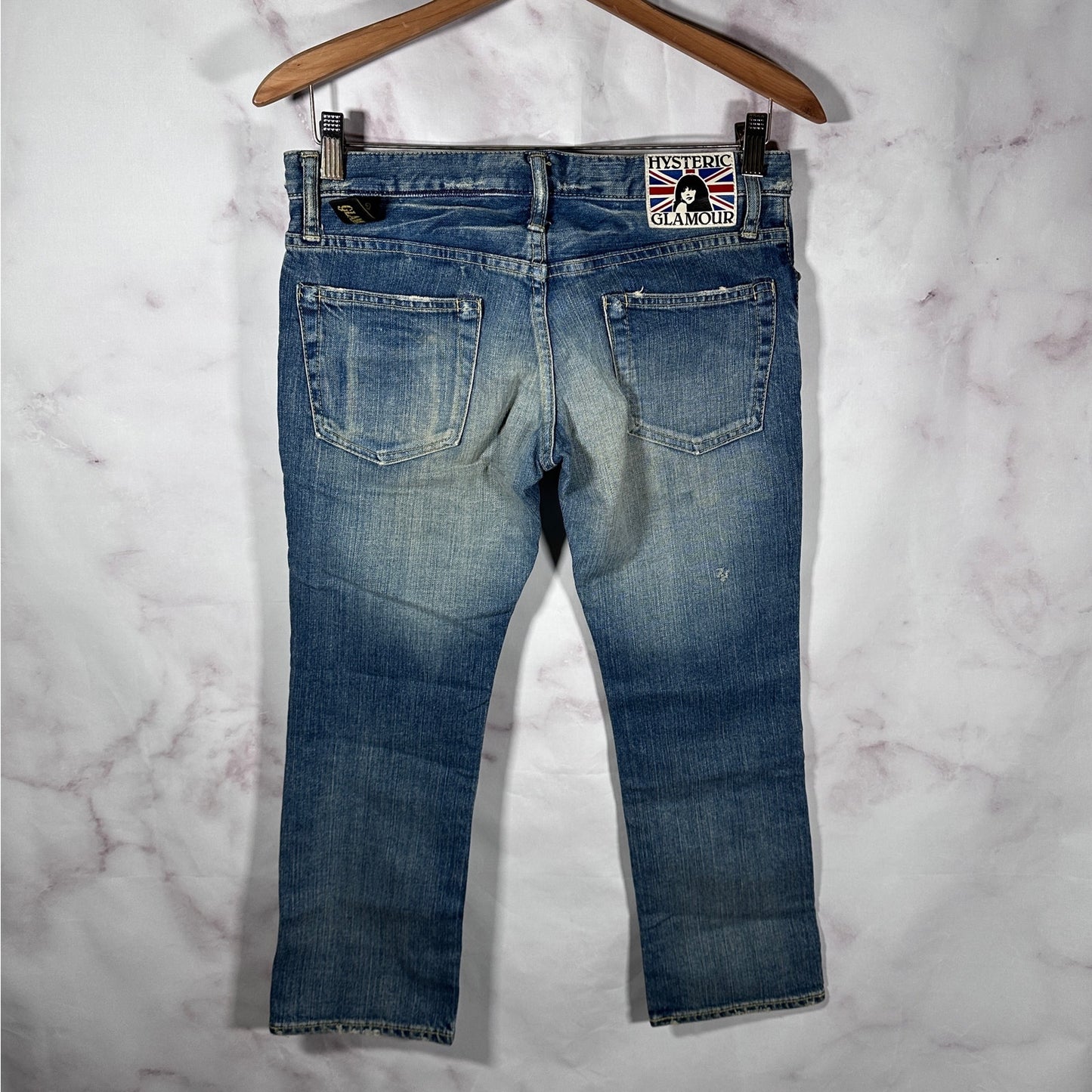 Hysteric Glamour Johnny Thunders Blue Repaired Denim Jeans