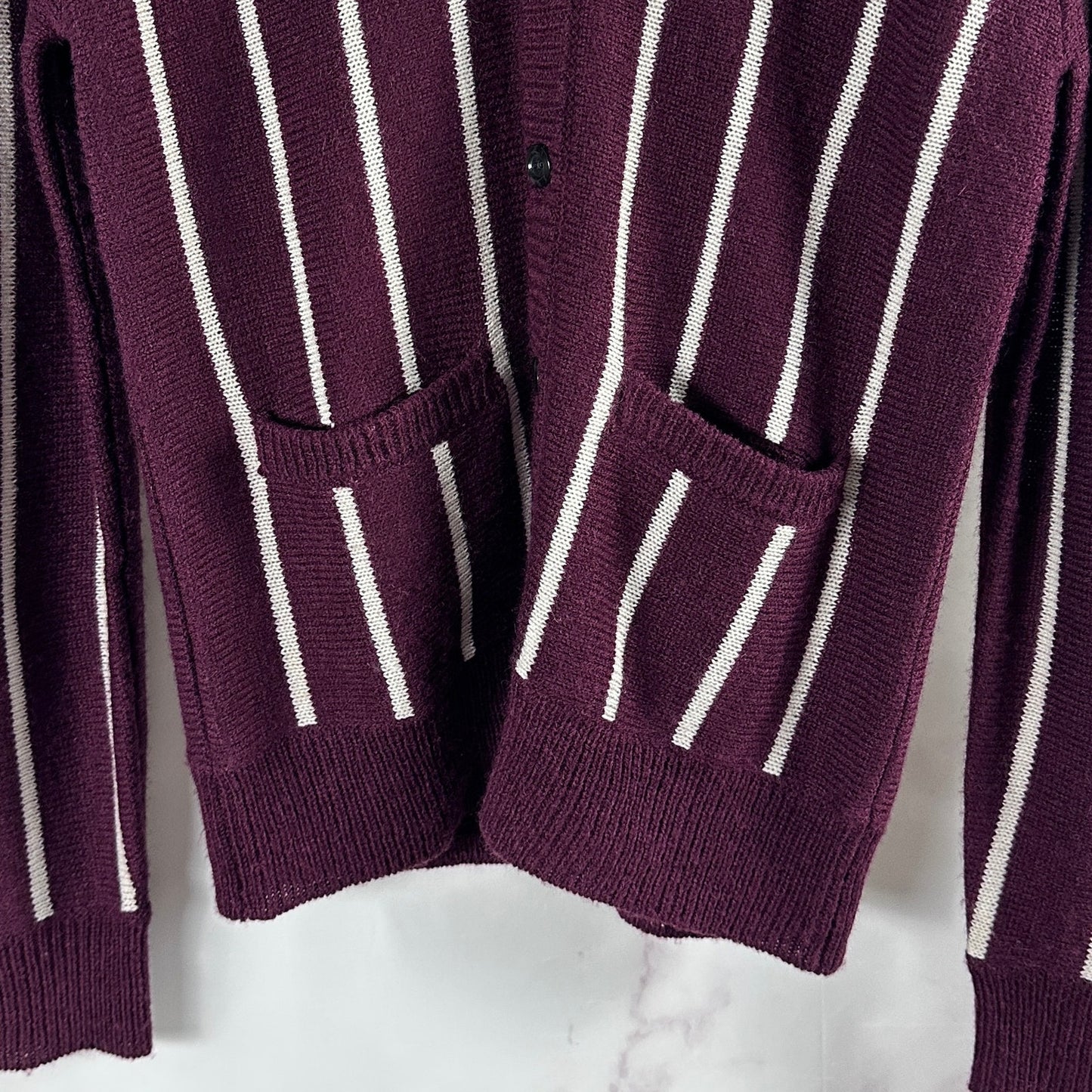 Tete Homme Japanese Red Striped Cardigan