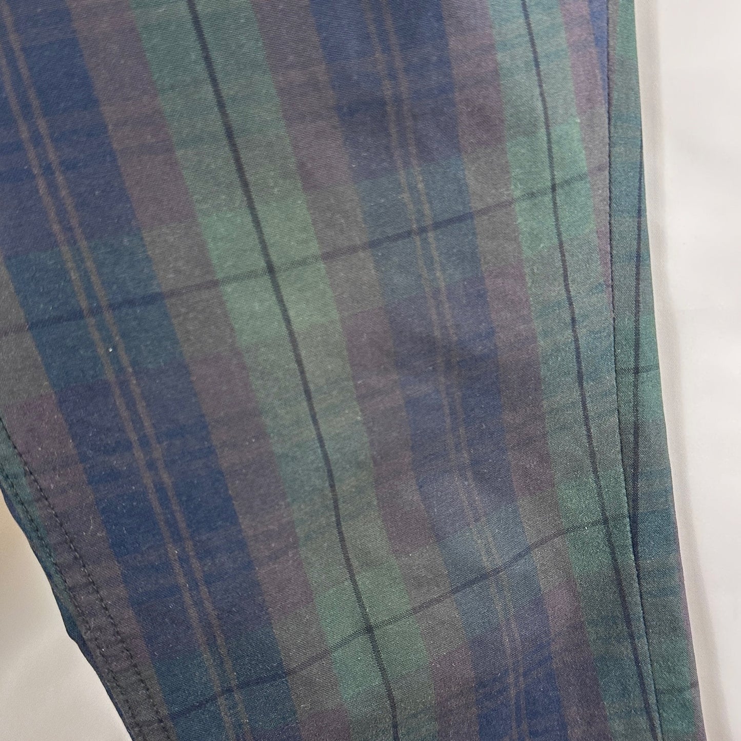 Kapital Green Plaid Buckle Back Pants