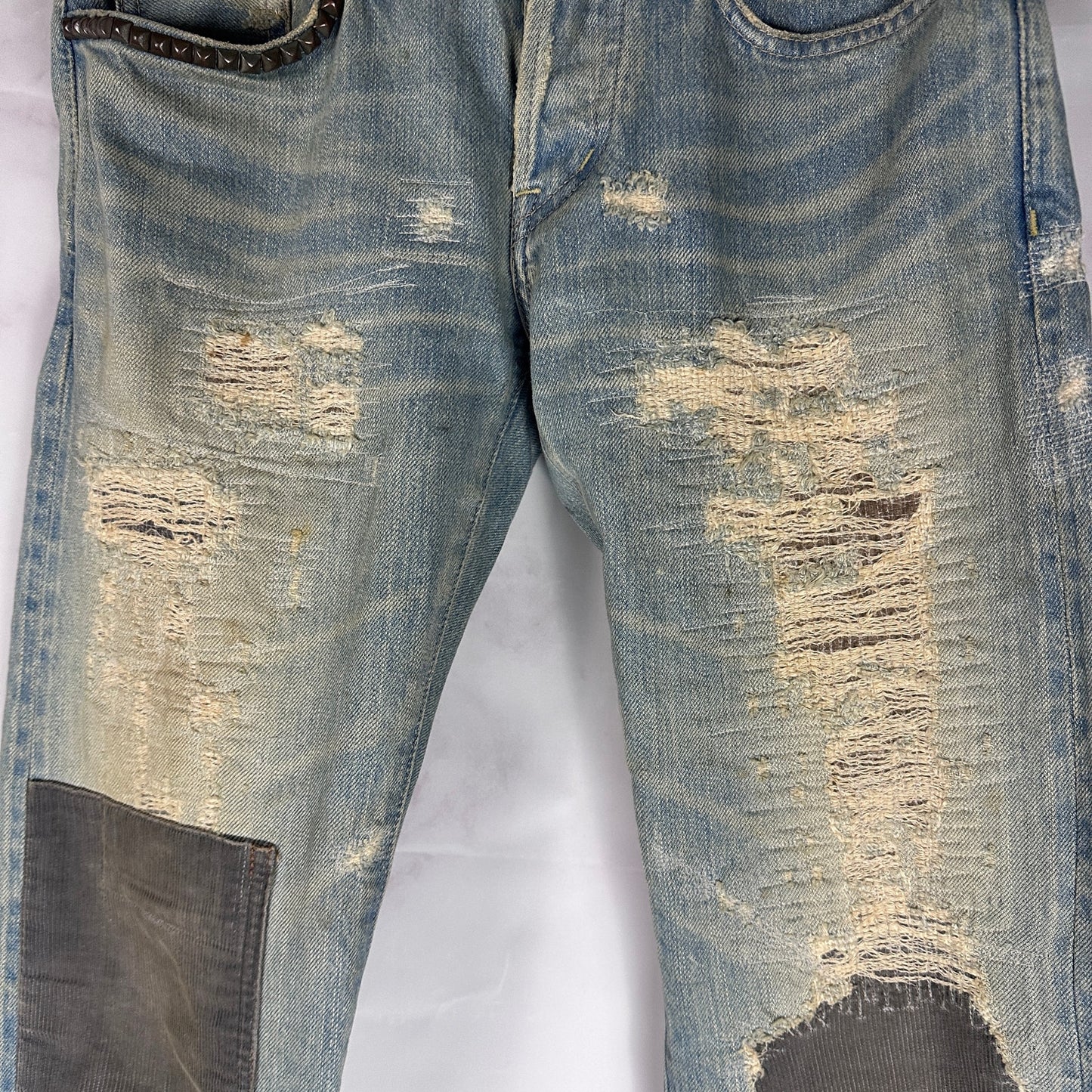 Hysteric Glamour Light Wash Selvedge Repaired Denim