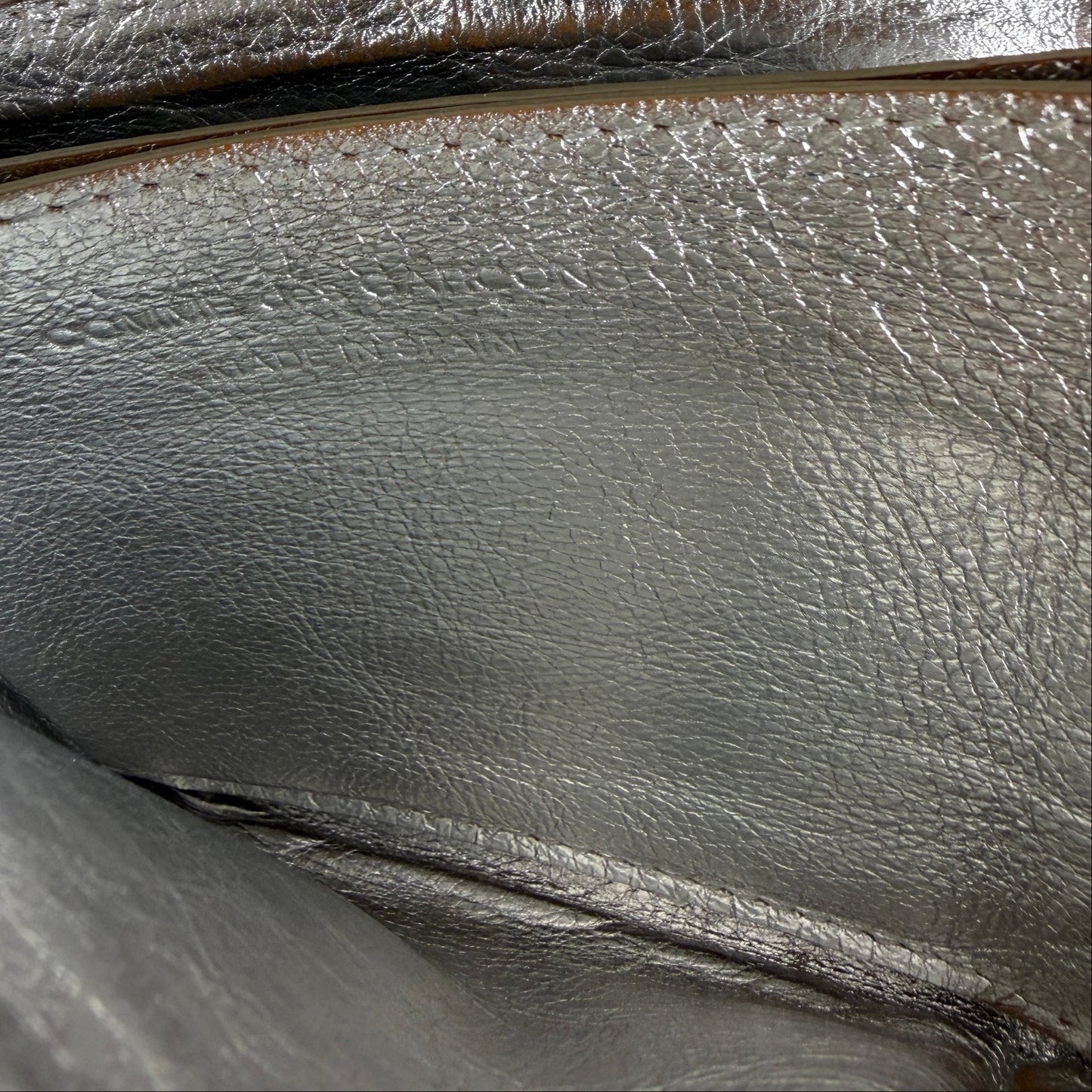 Comme des Garçons Metallic Leather Zipper Wallet