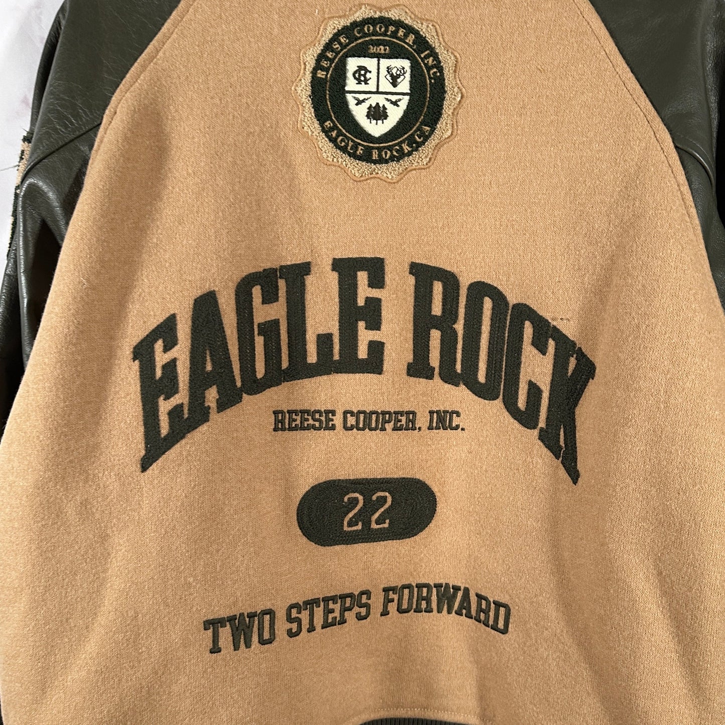 Reese Cooper F/W22 ‘Two Steps Forward’ Eagle Rock Varsity Jacket