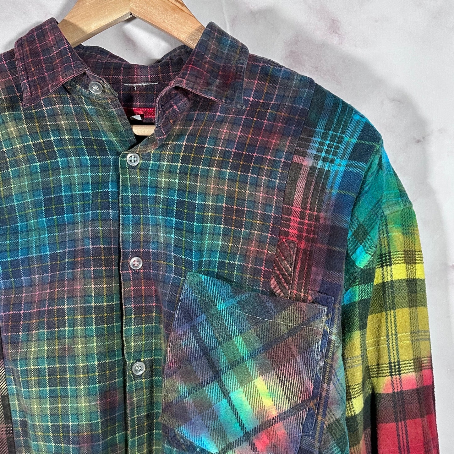 Needles Rebuild 7-Cut Tie Dye Flannel
