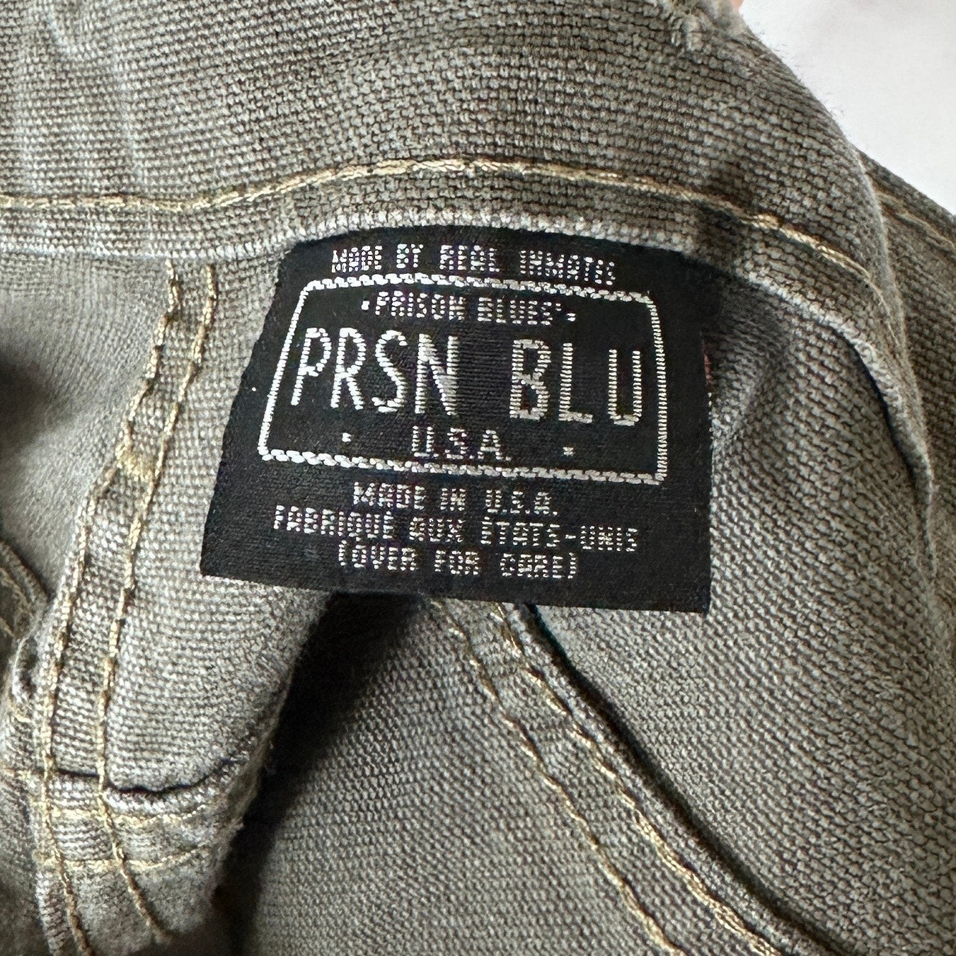 Prison Blue Grey Double Knee Work Pants