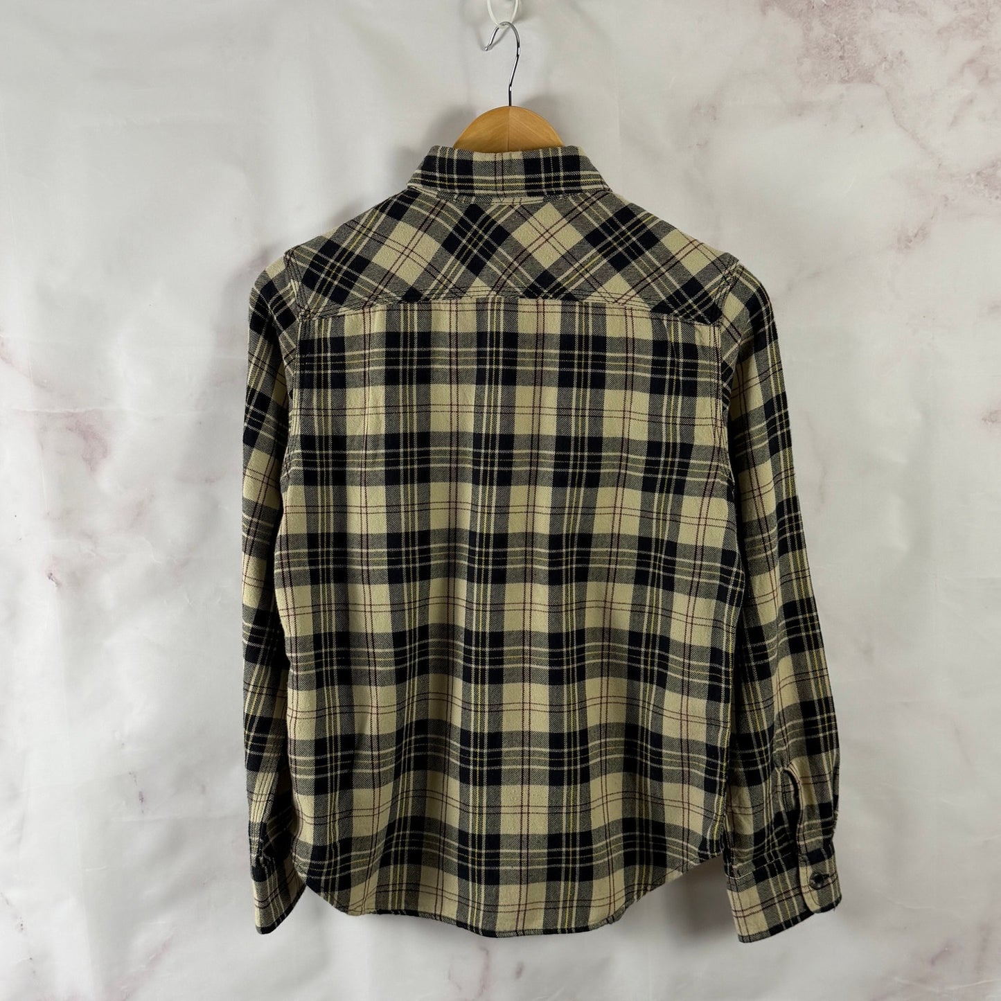 RRL Tan Plaid Button-Up Flannel Shirt
