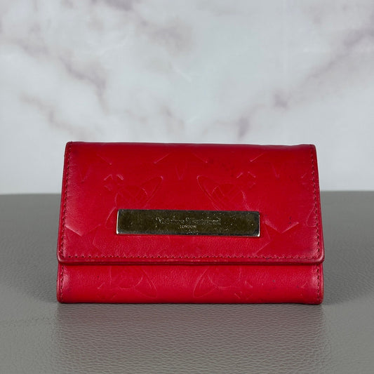 Vivienne Westwood Red Orb Embossed Keyholder