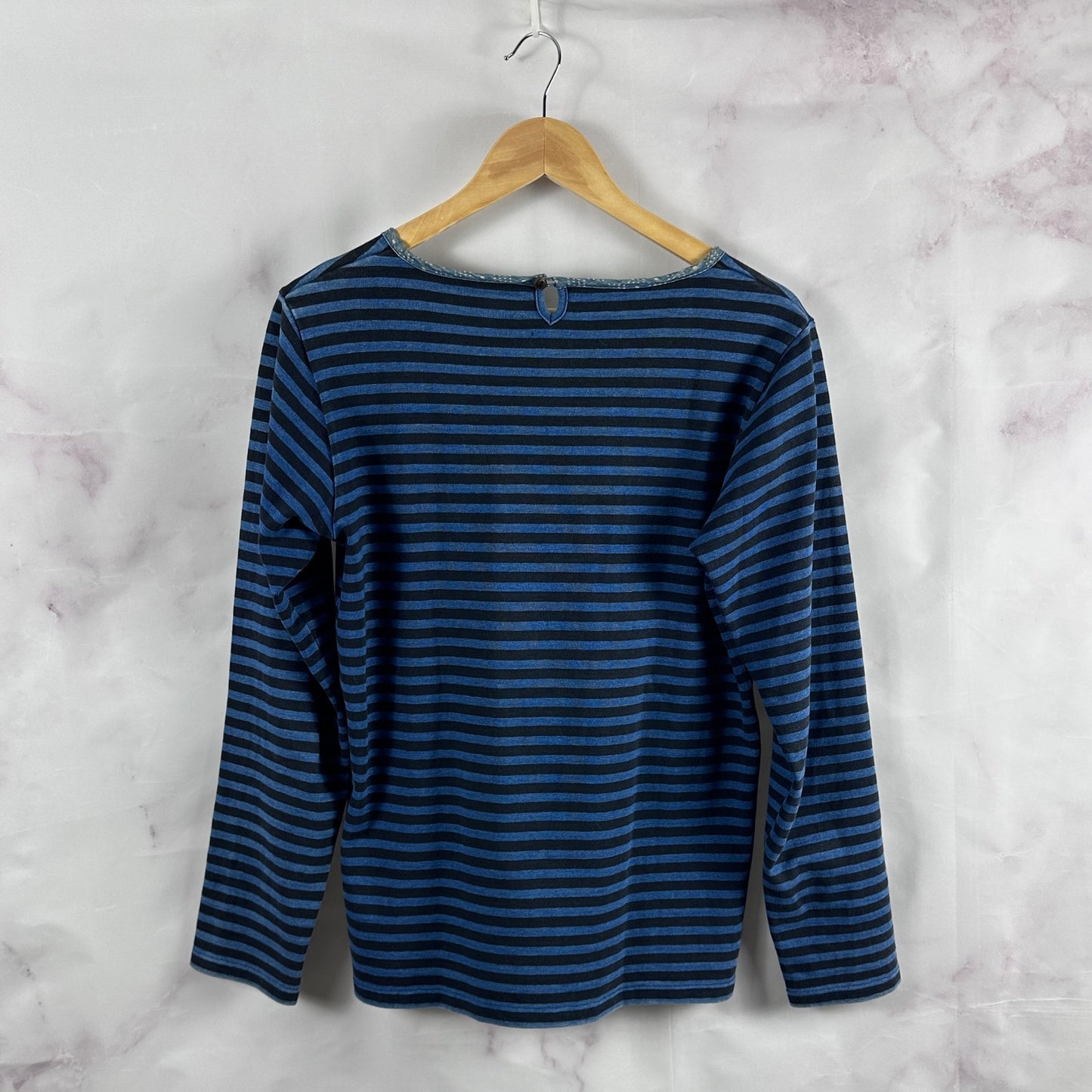Visvim S/S14 Border Crew Indigo Striped Longsleeve
