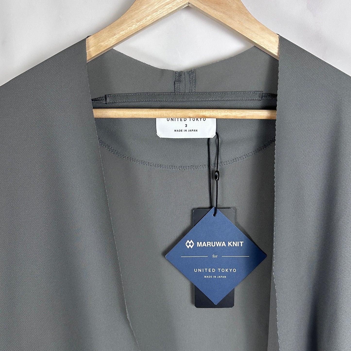 United Tokyo Maruwa Knit Grey Cut & Sew Cardigan