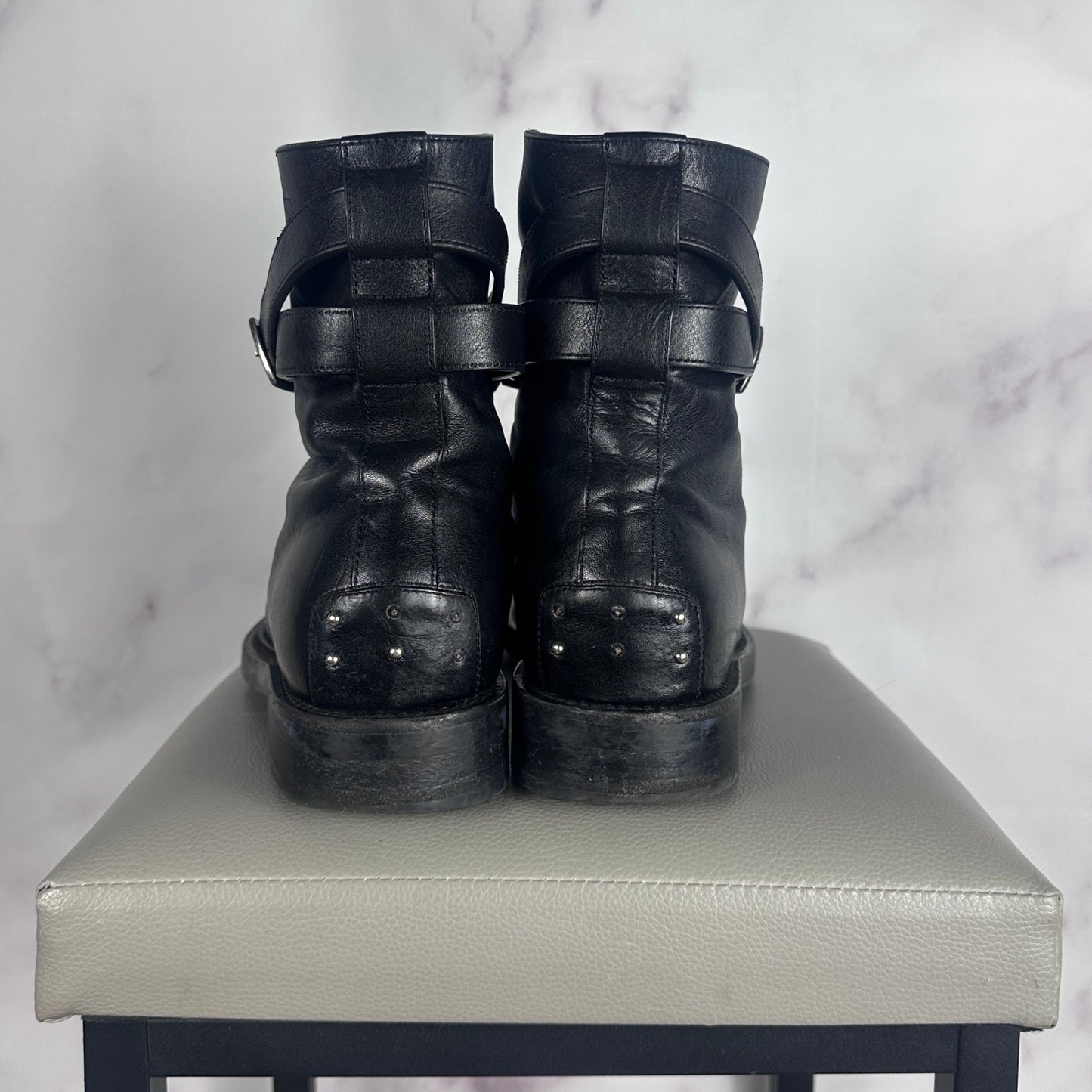 Saint Laurent Paris Black Leather Boots