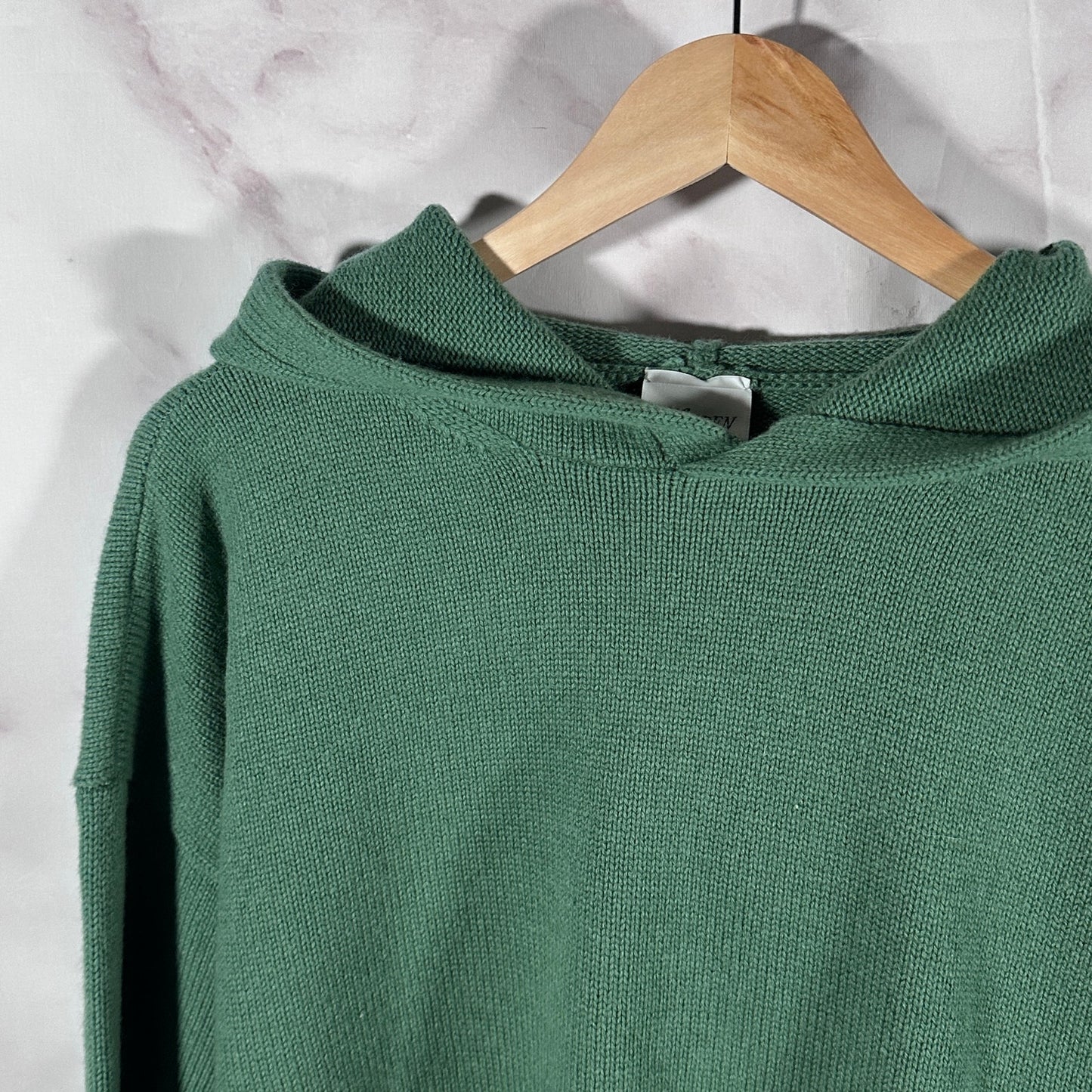 Hidden NY Green Cashmere Knit Hoodie