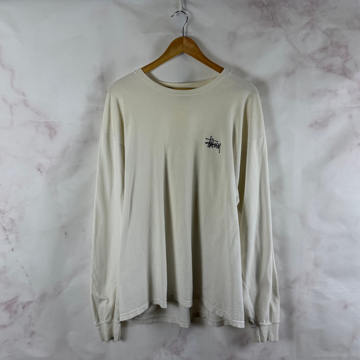 Stussy White Logo Longsleeve