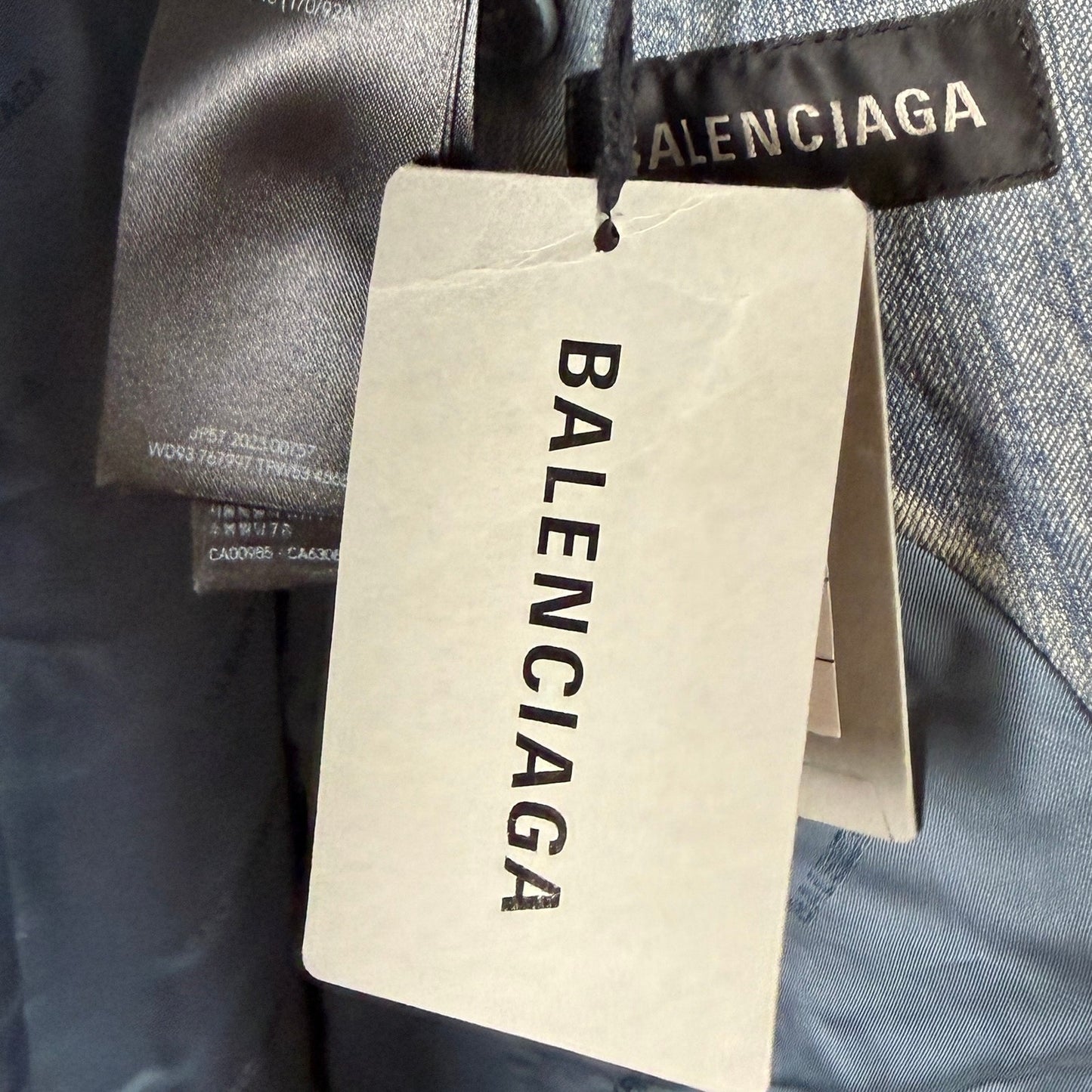 Balenciaga Washed Japanese Denim Blondie Blazer