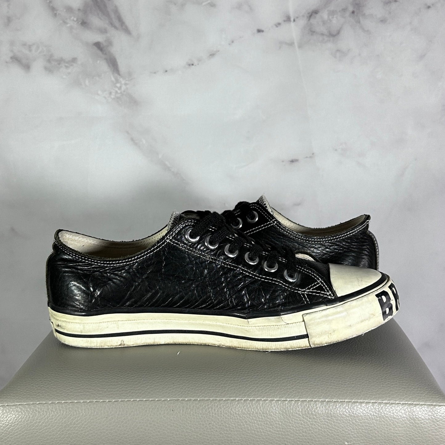 Undercoverism ‘Bruit’ Black Leather Low Sneakers