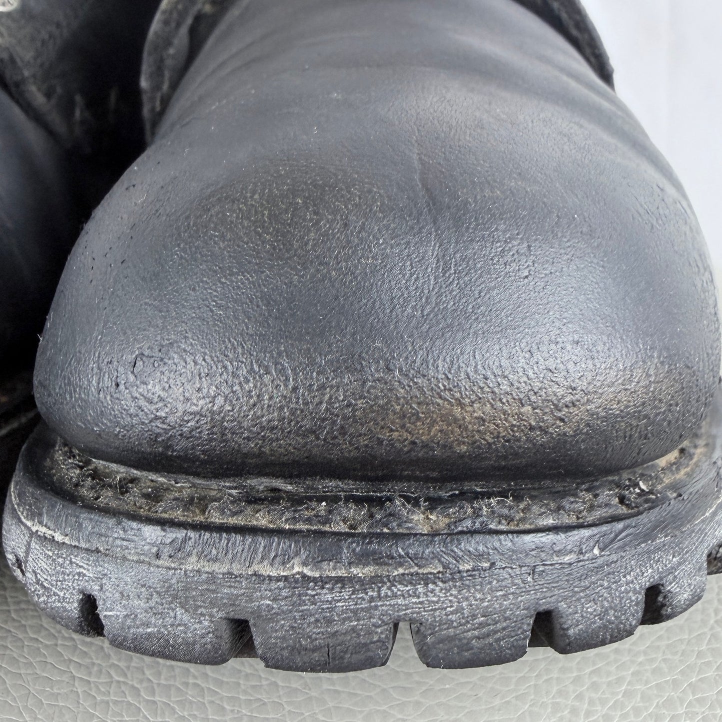 Harley-Davidson Black Leather Skull Patch Motorcycle Boots