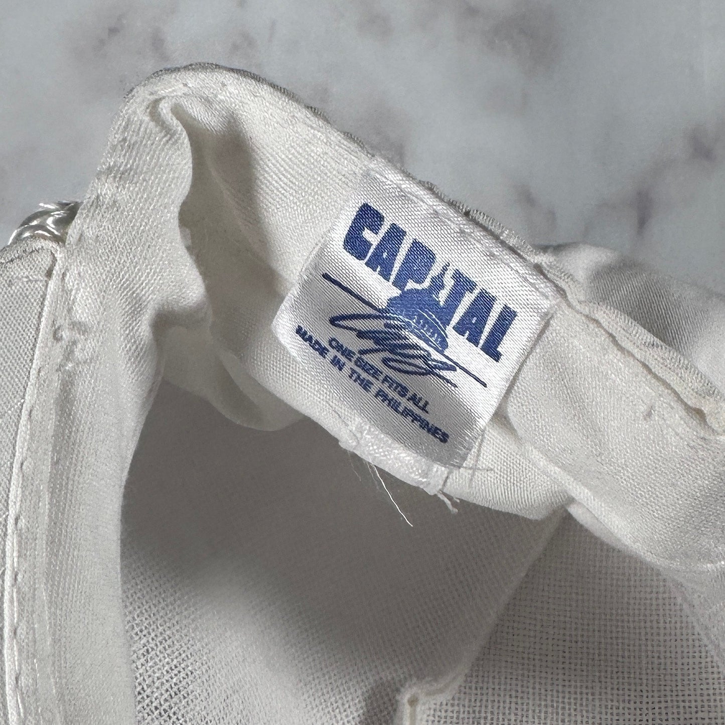 Vintage White Ford Capital SnapBack