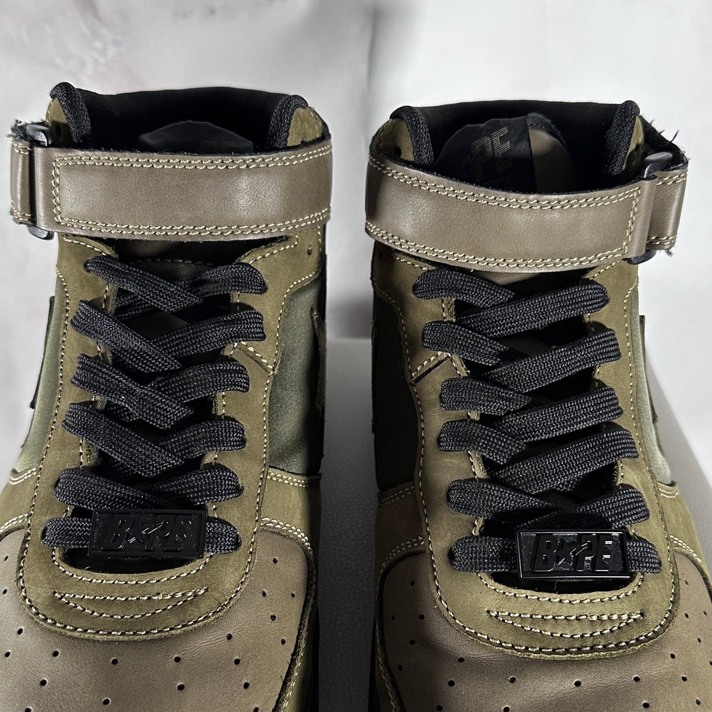 A Bathing Ape Bapesta High Olive Green