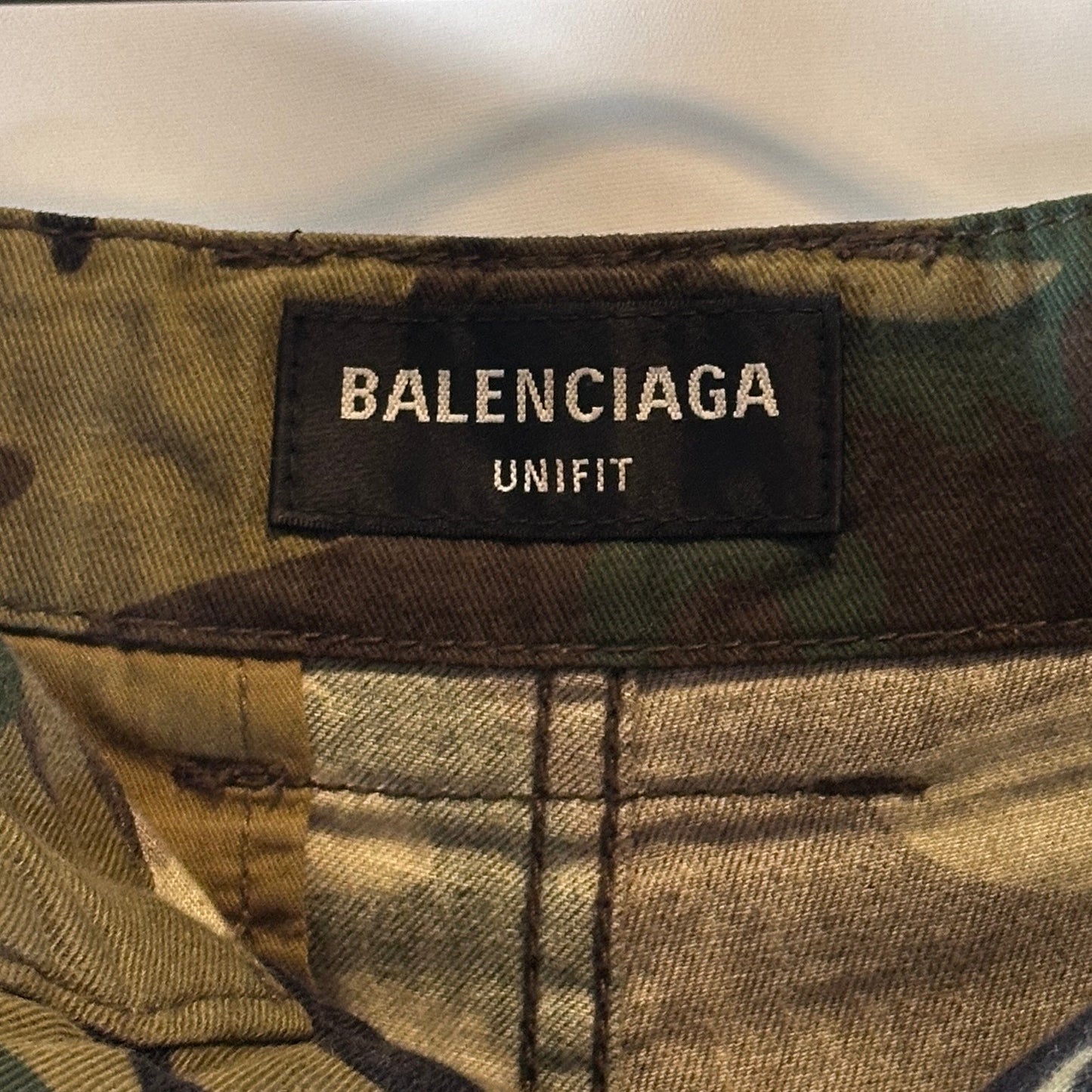 Balenciaga Jeans Camo Double Waisted Denim