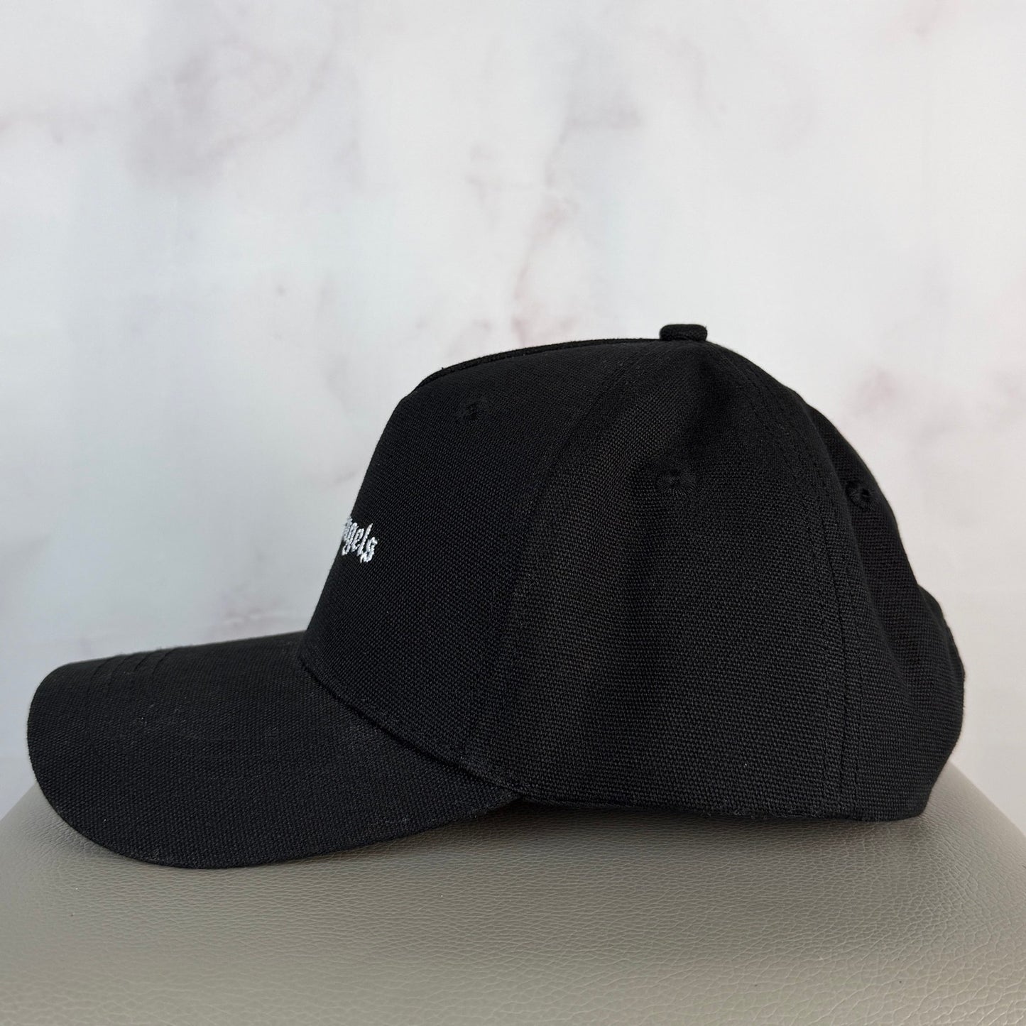 Palm Angels Black Embroidered Classic Logo Cap