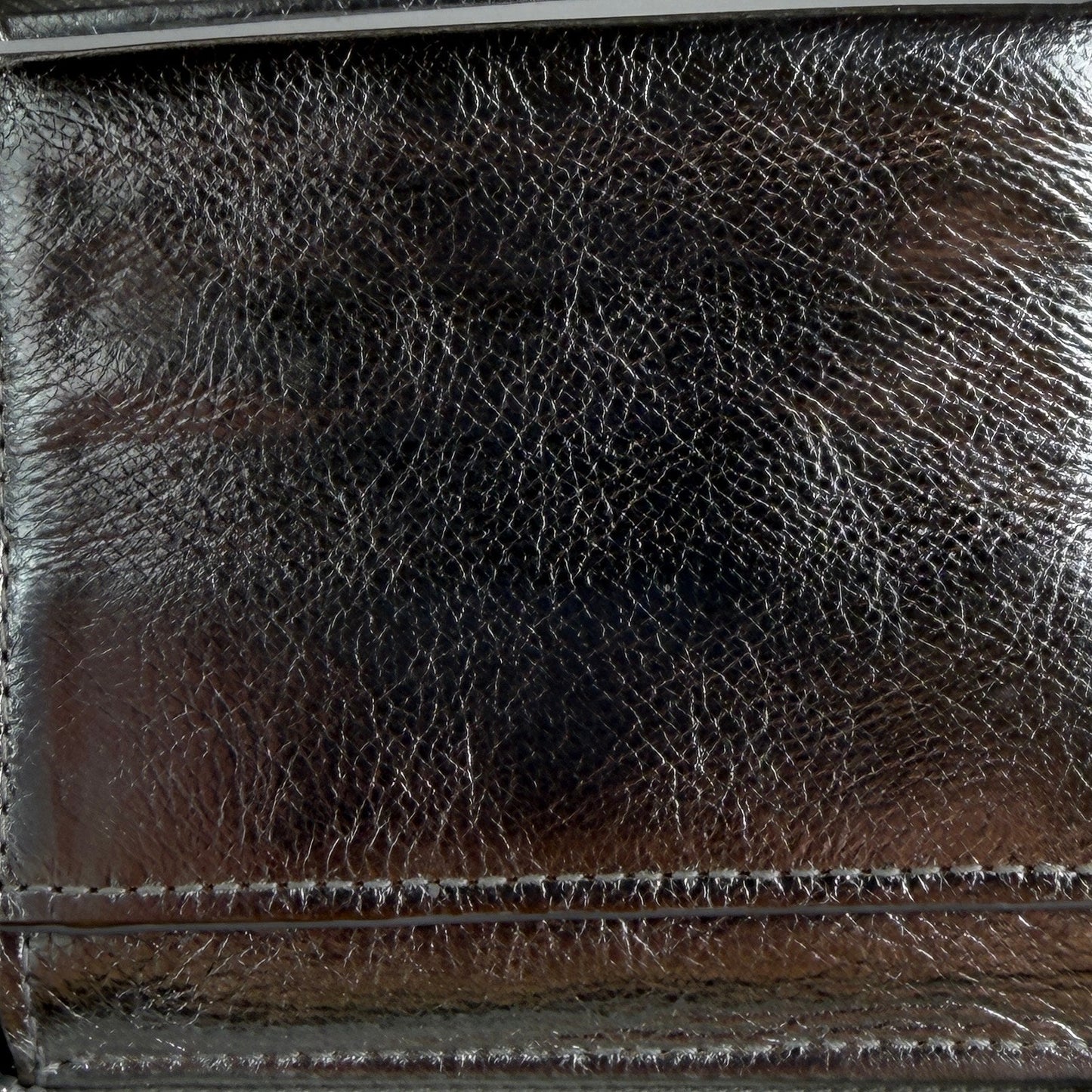 Comme des Garçons Embossed Metallic Leather Zipper Wallet