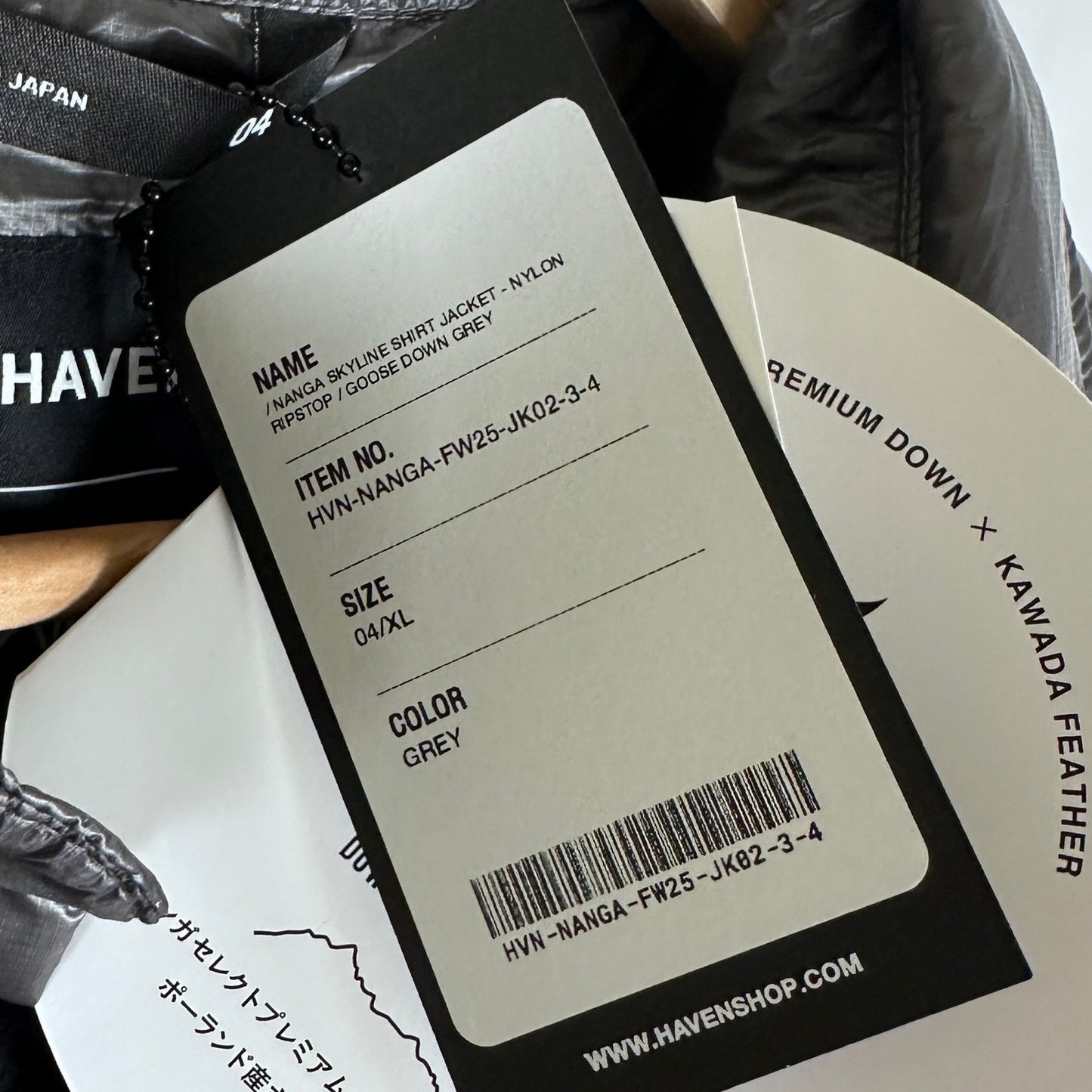 Haven x Nanga Skyline Down Shirt Jacket