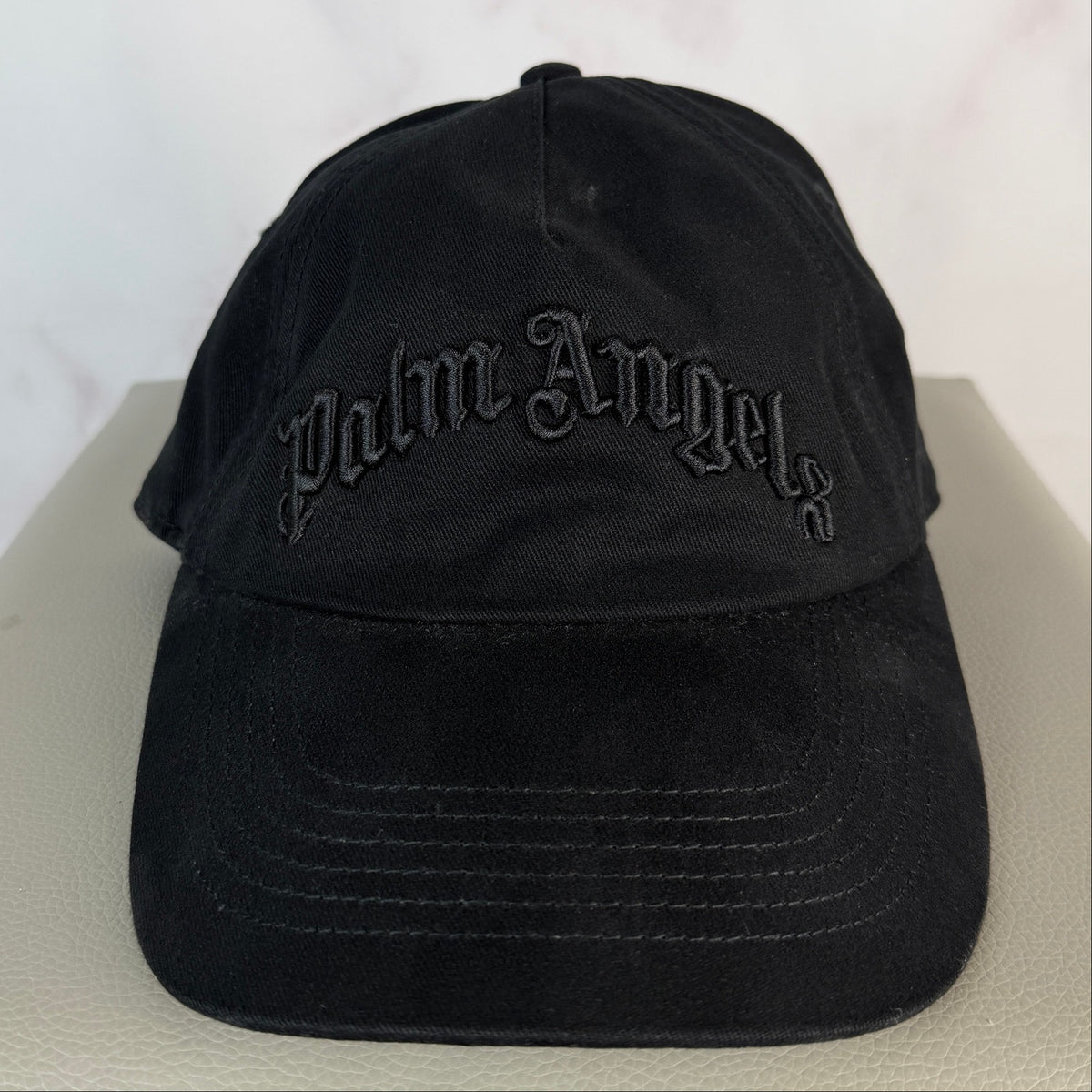 Palm Angels Black Embroidered Logo Baseball Cap