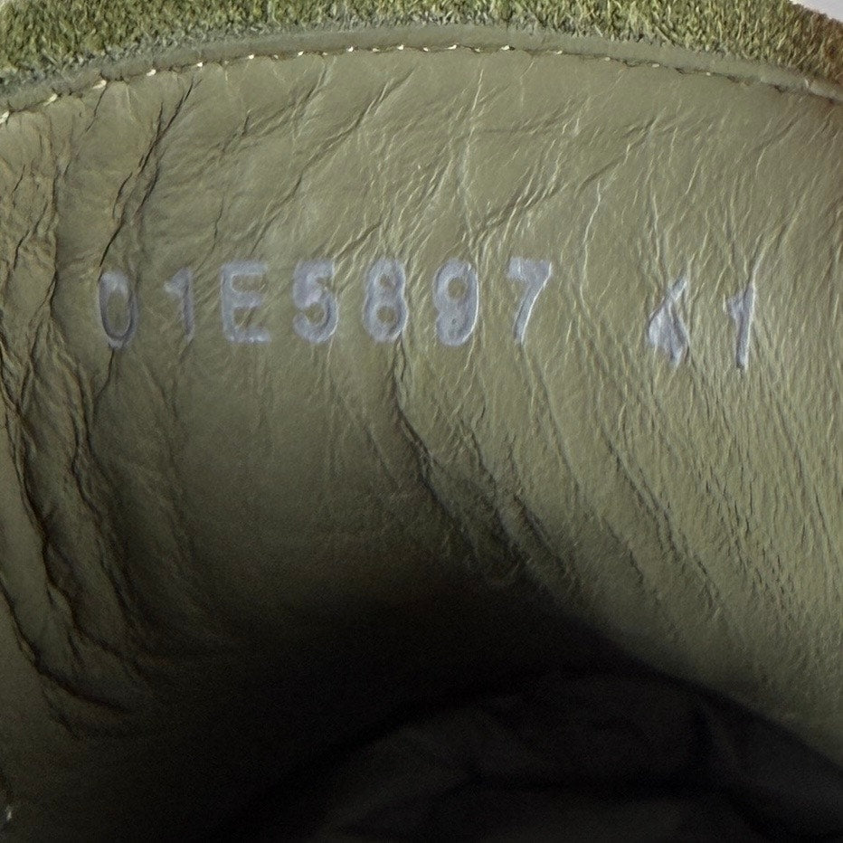 Rick Owens Leather Vintage Sneaks Celadon/Milk