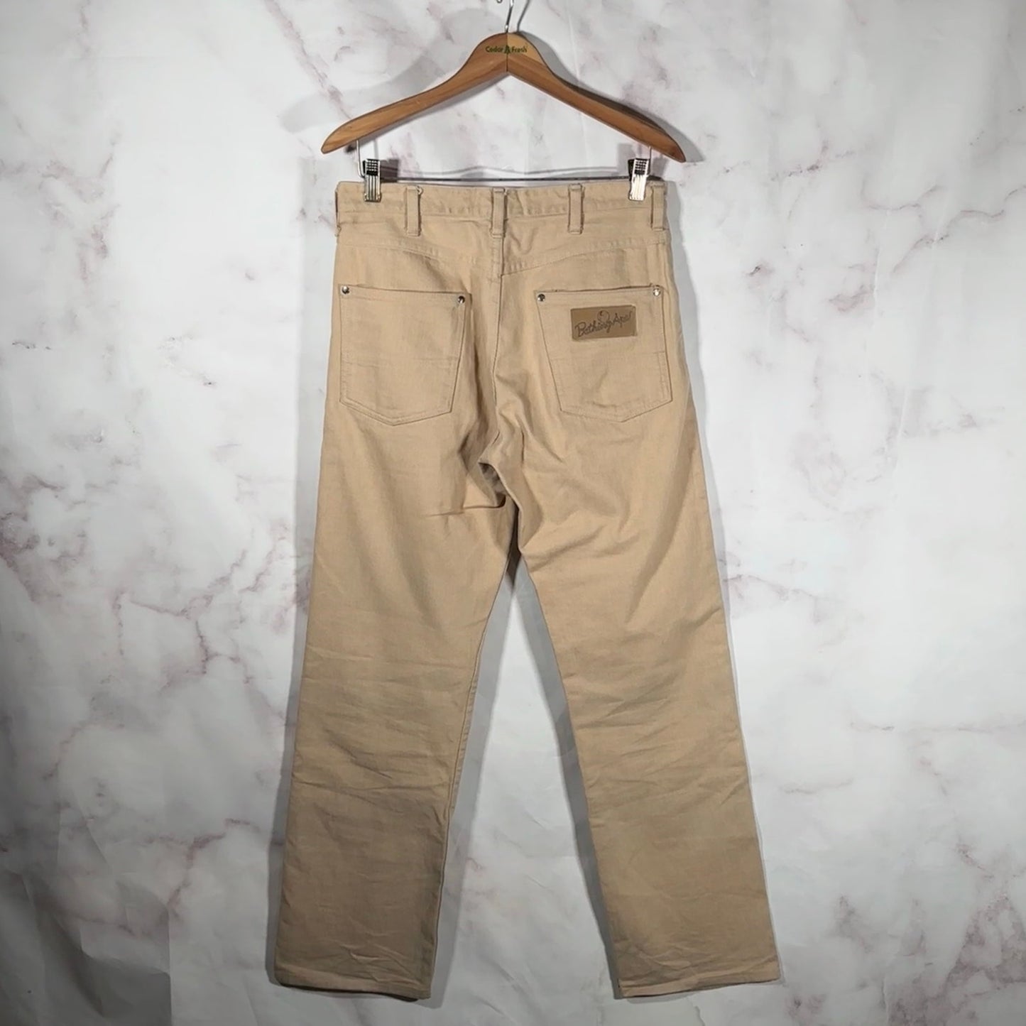 Bape Tan Double Knee Denim Work Pants