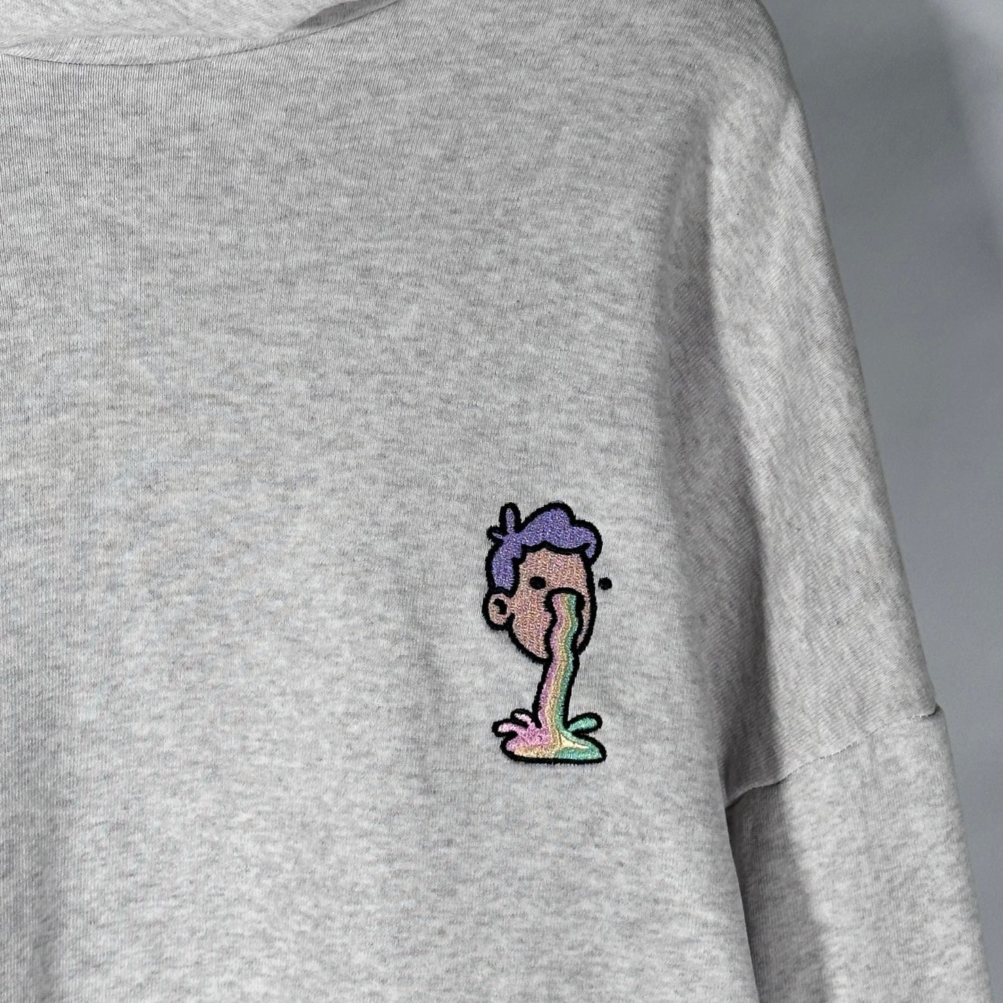 The Doodles Grey Ecocycle Embroidered Hoodie