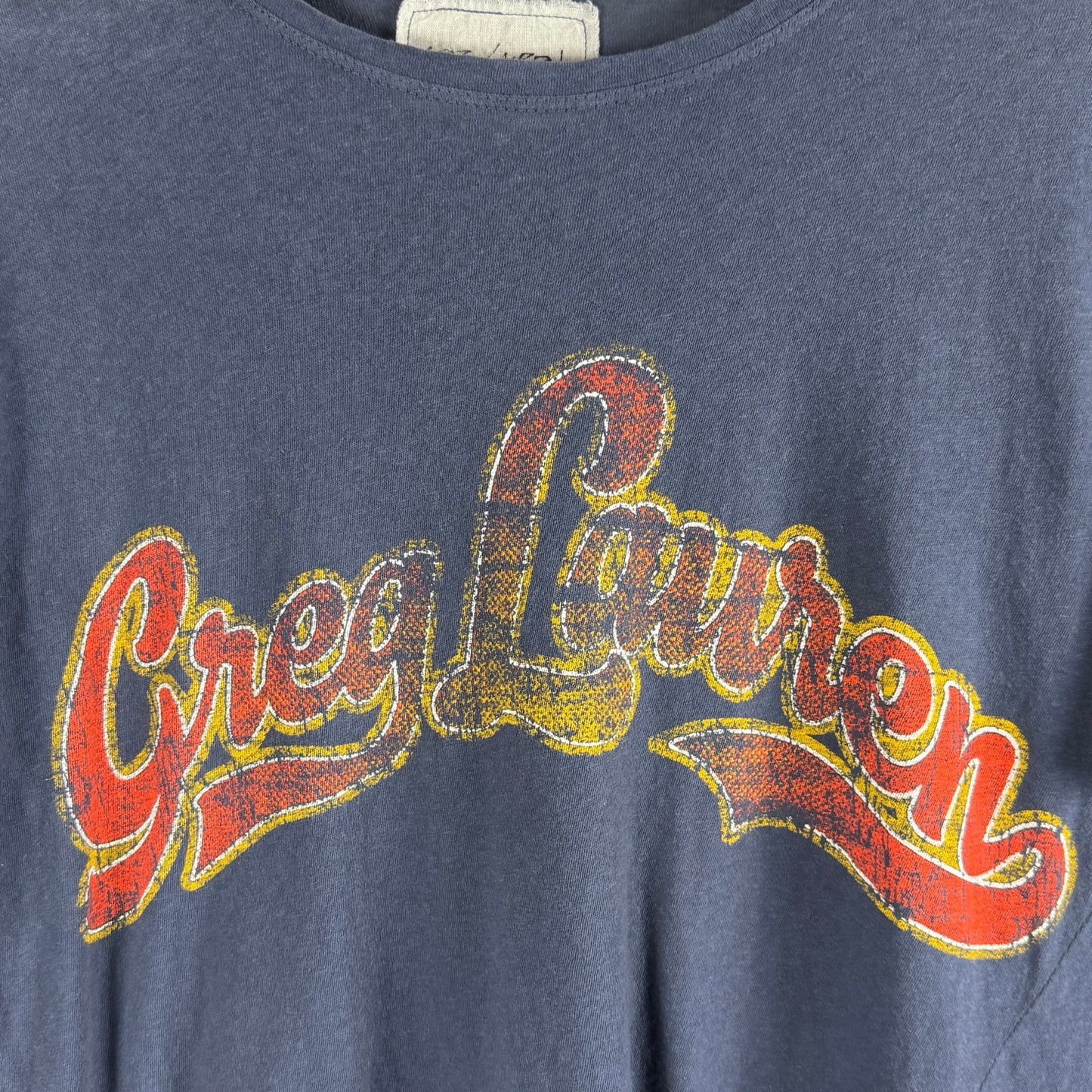 Greg Lauren Navy Groovy Logo Tee