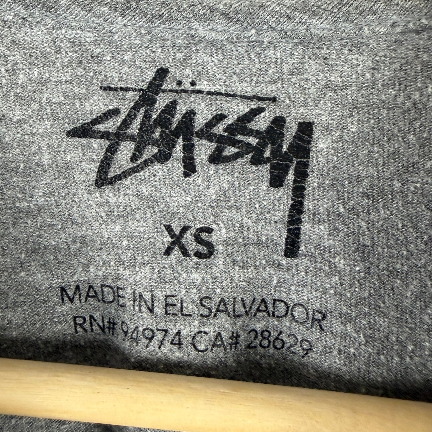 Stussy Heather Grey Logo Tee