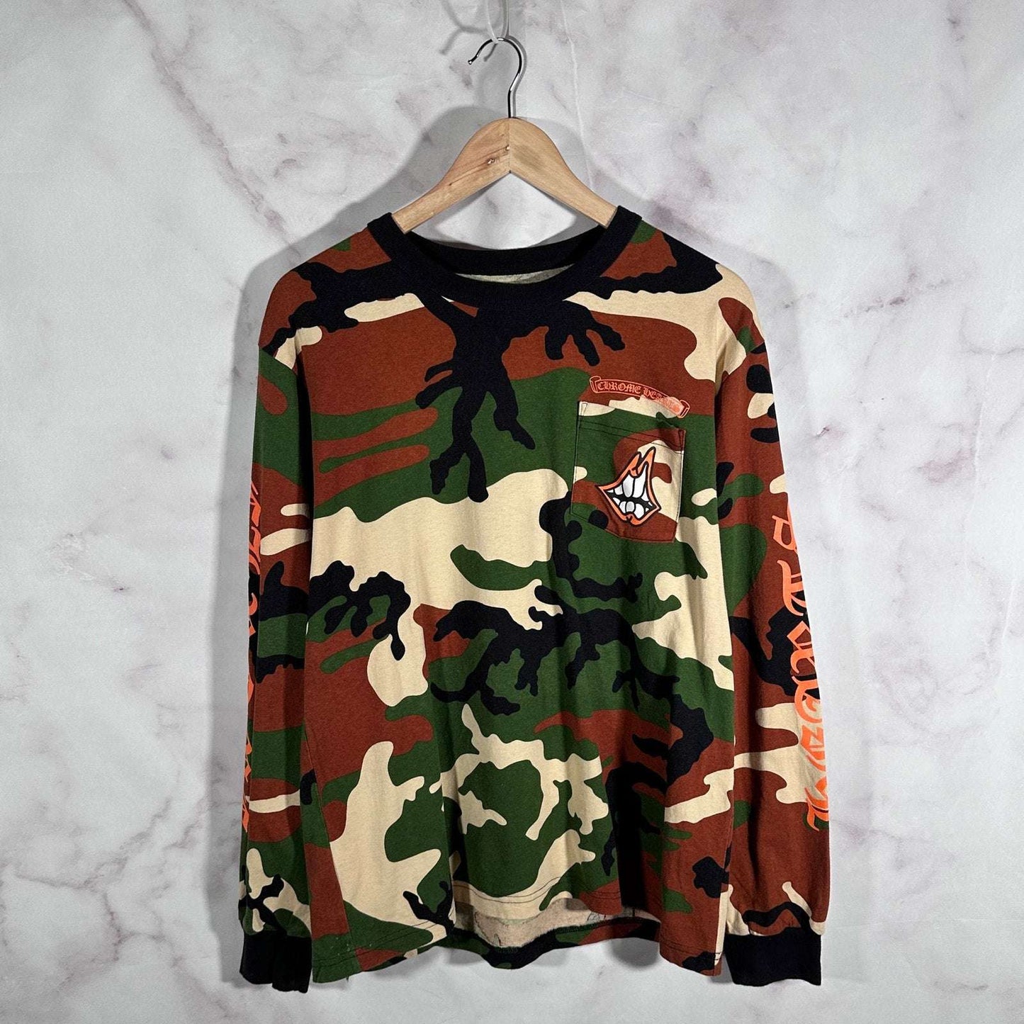 Chrome Hearts Matty Boy Camo ‘Caution’ Longsleeve