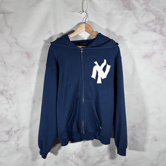 Akimbo Club x Tyrrell Winston NY Navy Zip-Up Hoodie