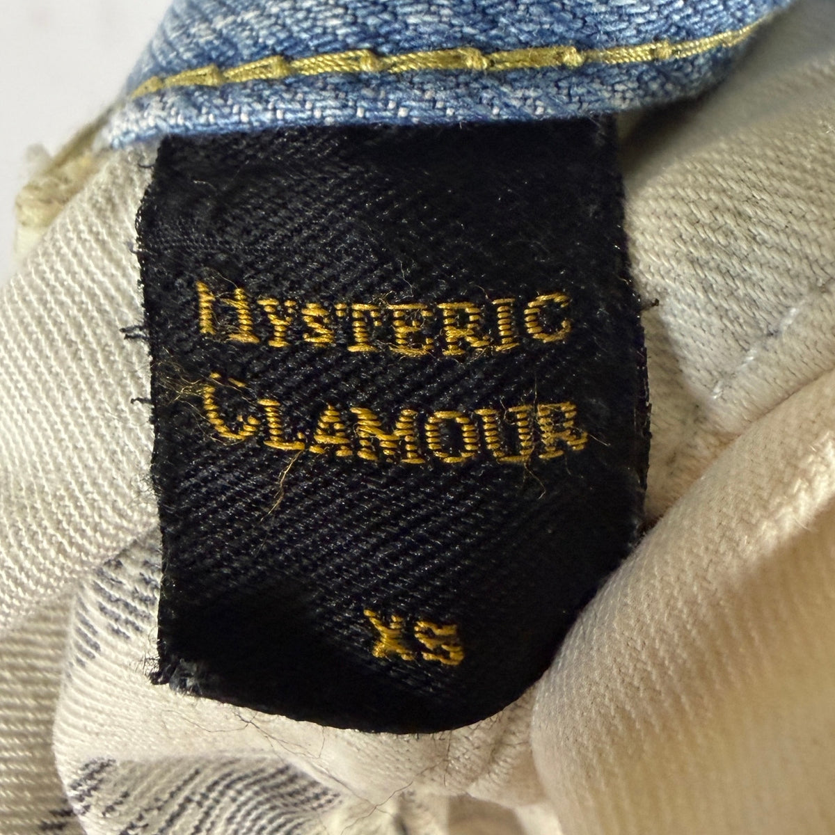 Hysteric Glamour Repaired Light Wash Studded Denim