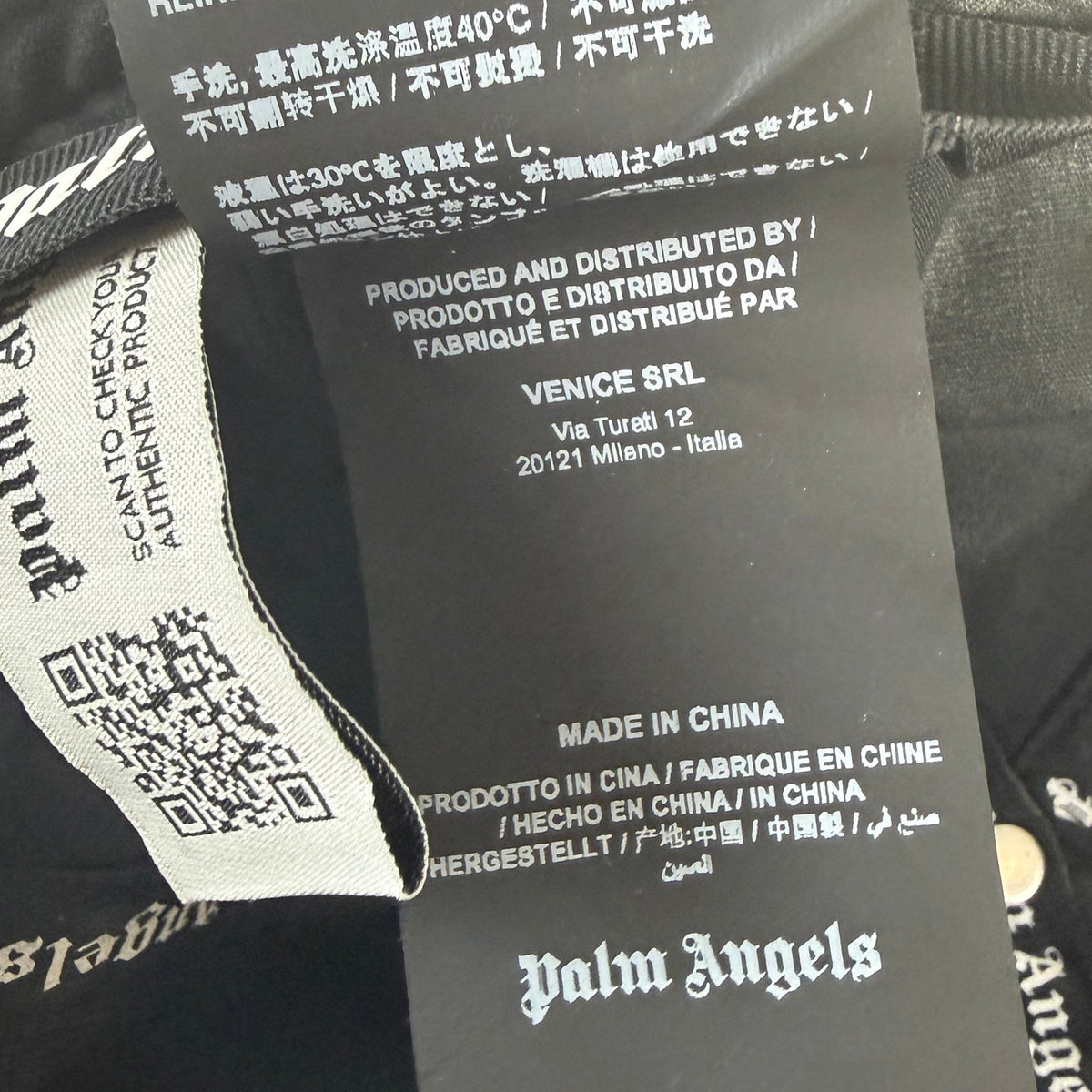 Palm Angels Black Embroidered Logo Baseball Cap