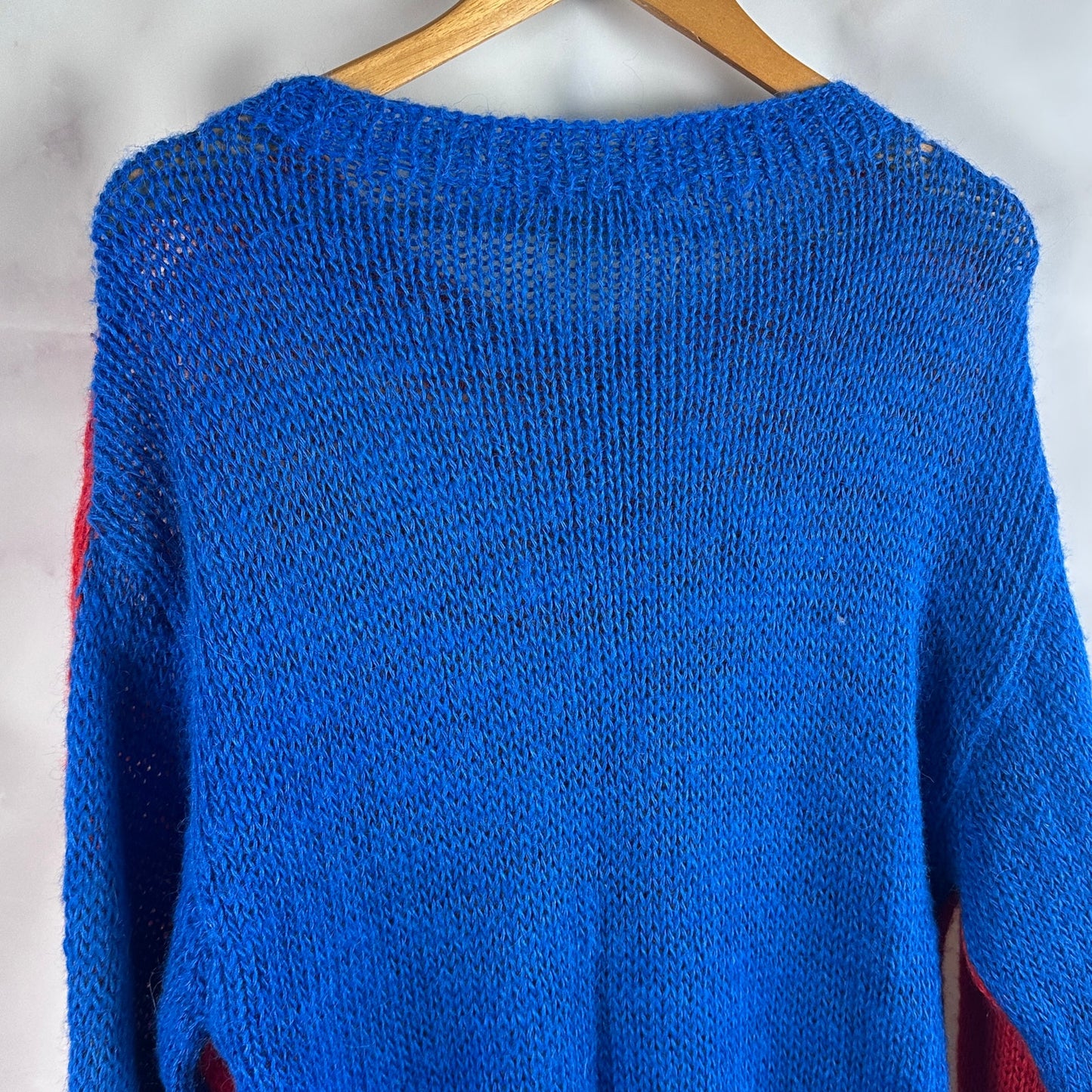 Calvin Klein 205w39nyc F/W18 Red/Blue Alpaca Mohair Sweater