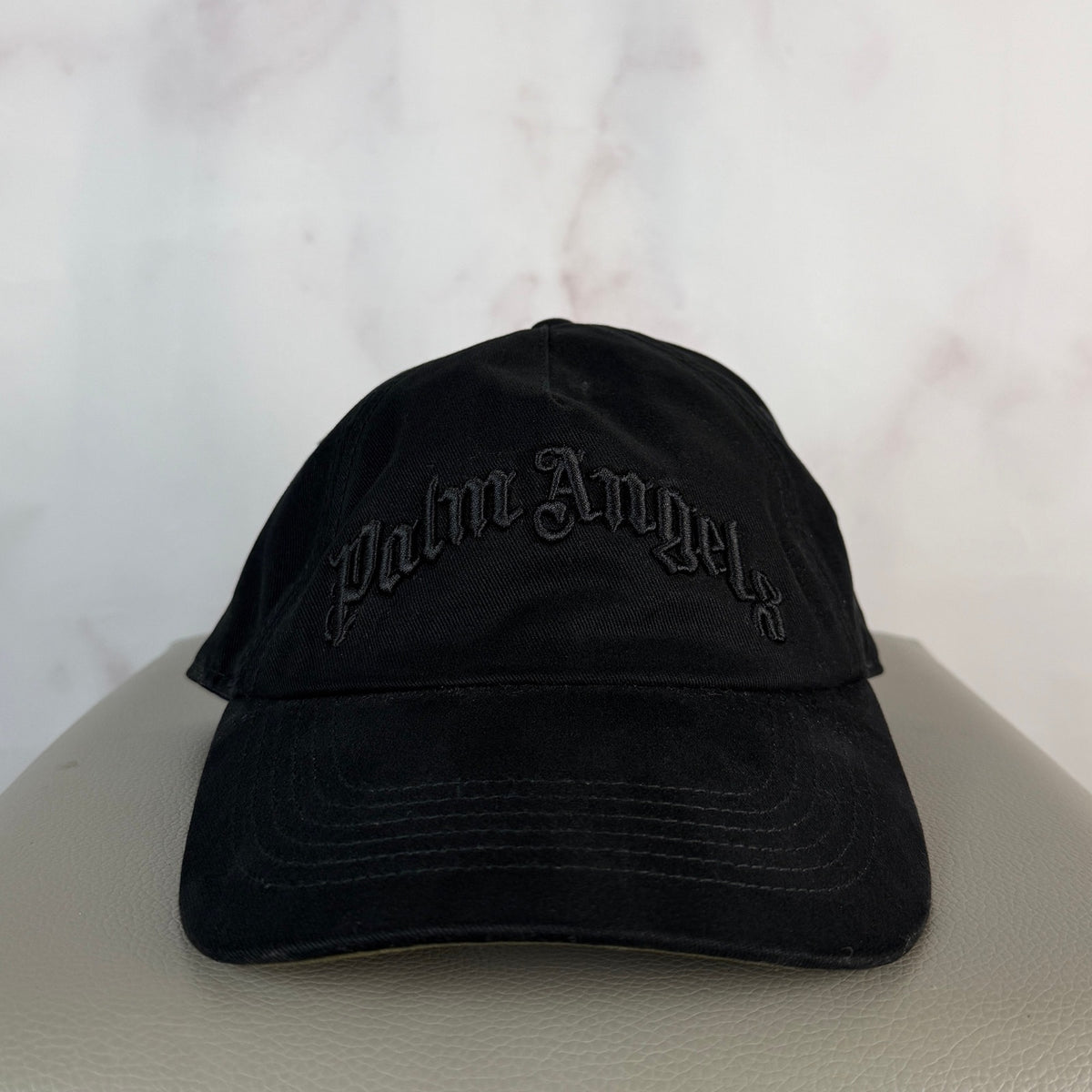 Palm Angels Black Embroidered Logo Baseball Cap
