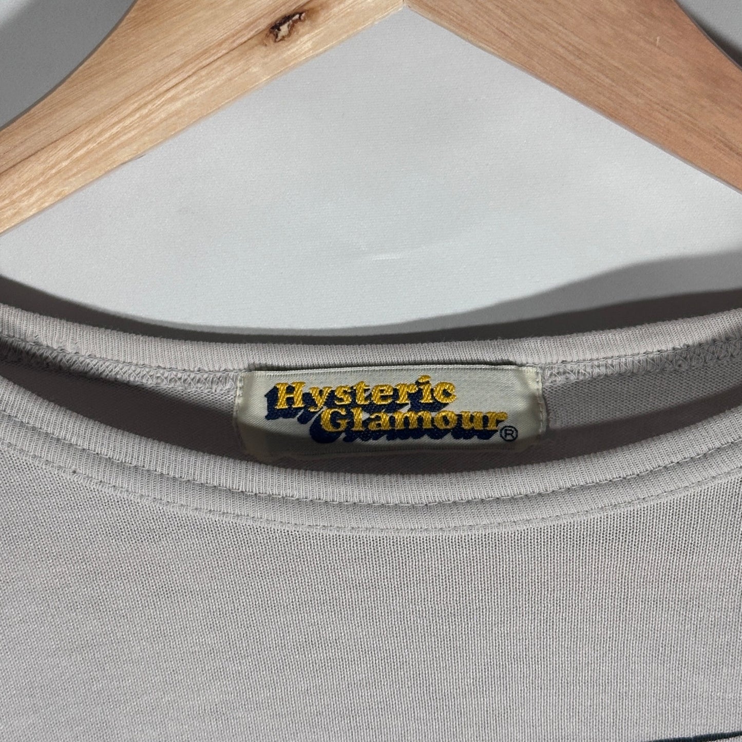 Hysteric Glamour Hysterics Now Helicopter Graphic Beige Longsleeve Tee