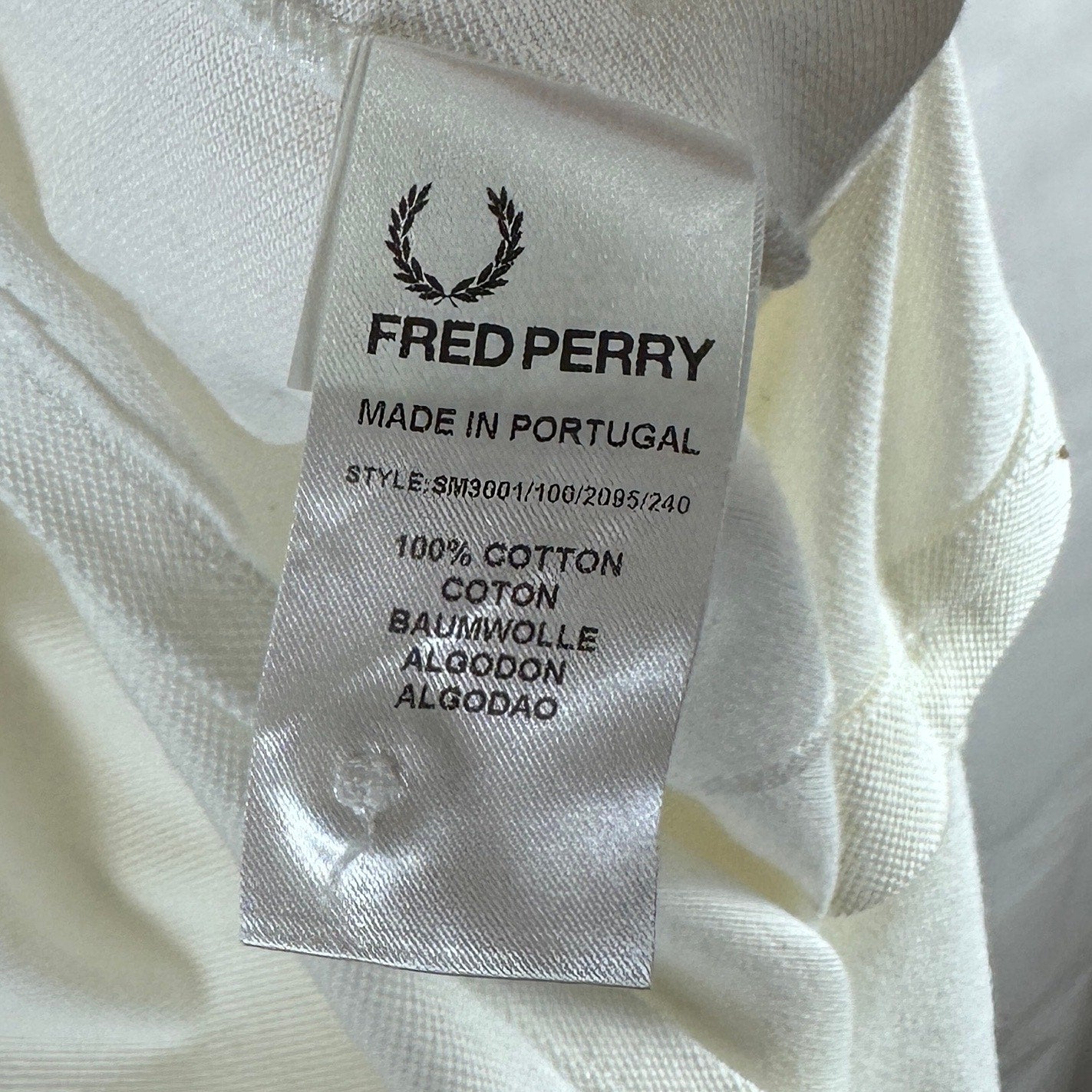 Raf Simons x Fred Perry White Polo Button-Up