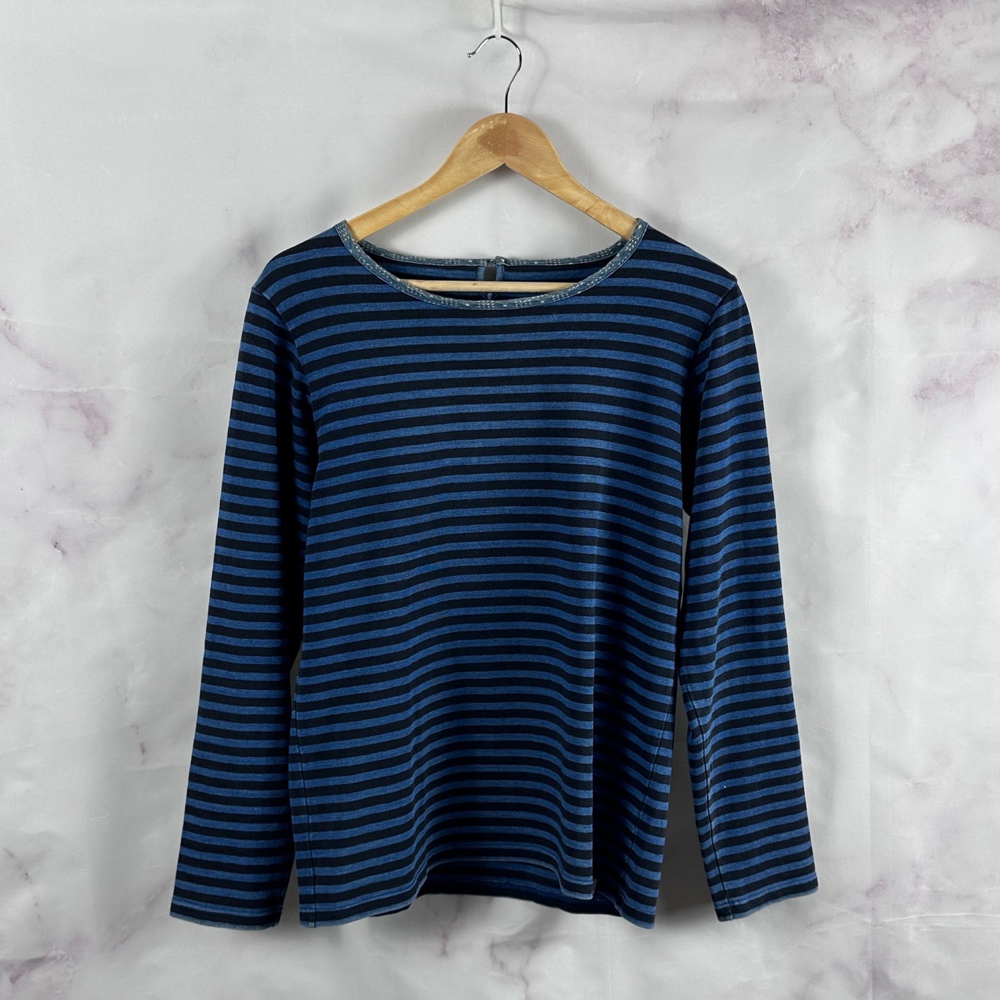 Visvim S/S14 Border Crew Indigo Striped Longsleeve
