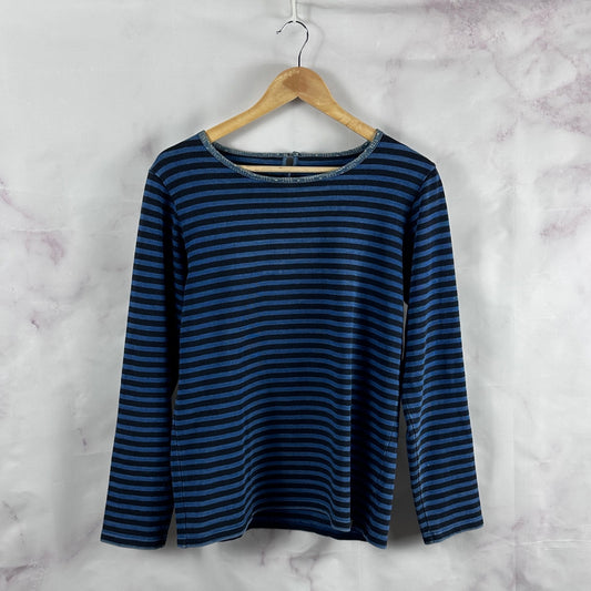 Visvim S/S14 Border Crew Indigo Striped Longsleeve