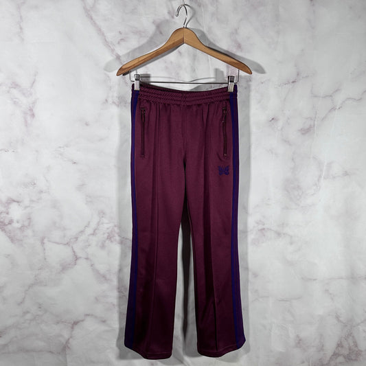 Pleated Burgundy Track Pants