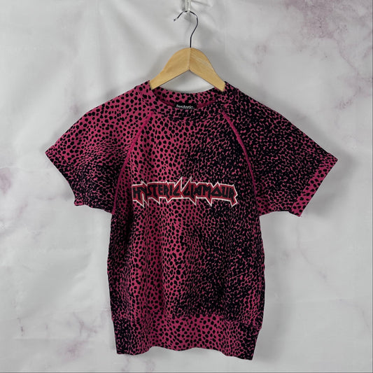 Hysteric Glamour Pink Leopard Print Iron Maiden Tee